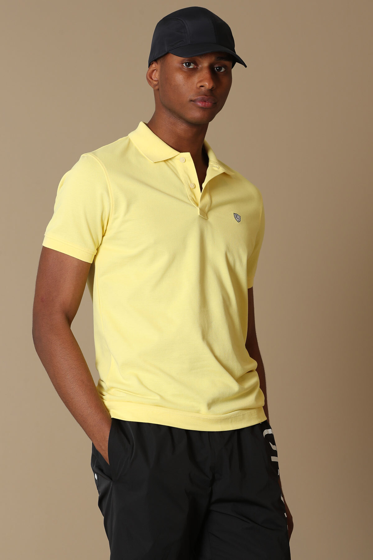 Lufian-Laon Sports Polo Neck Men's T-Shirt Yellow 3