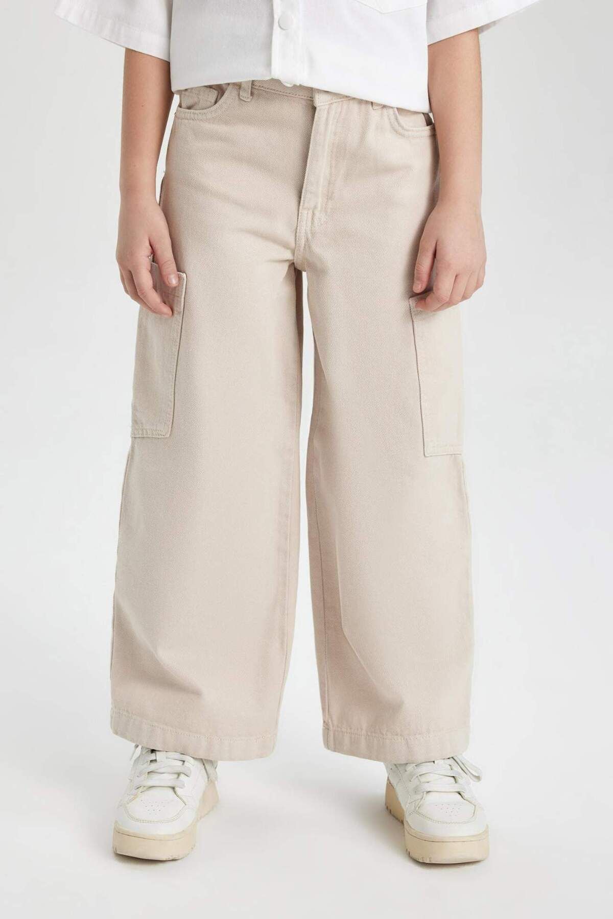 DeFacto-Mädchen-Jeanshose mit weitem Bein und weitem Bein C0451A824SP 6