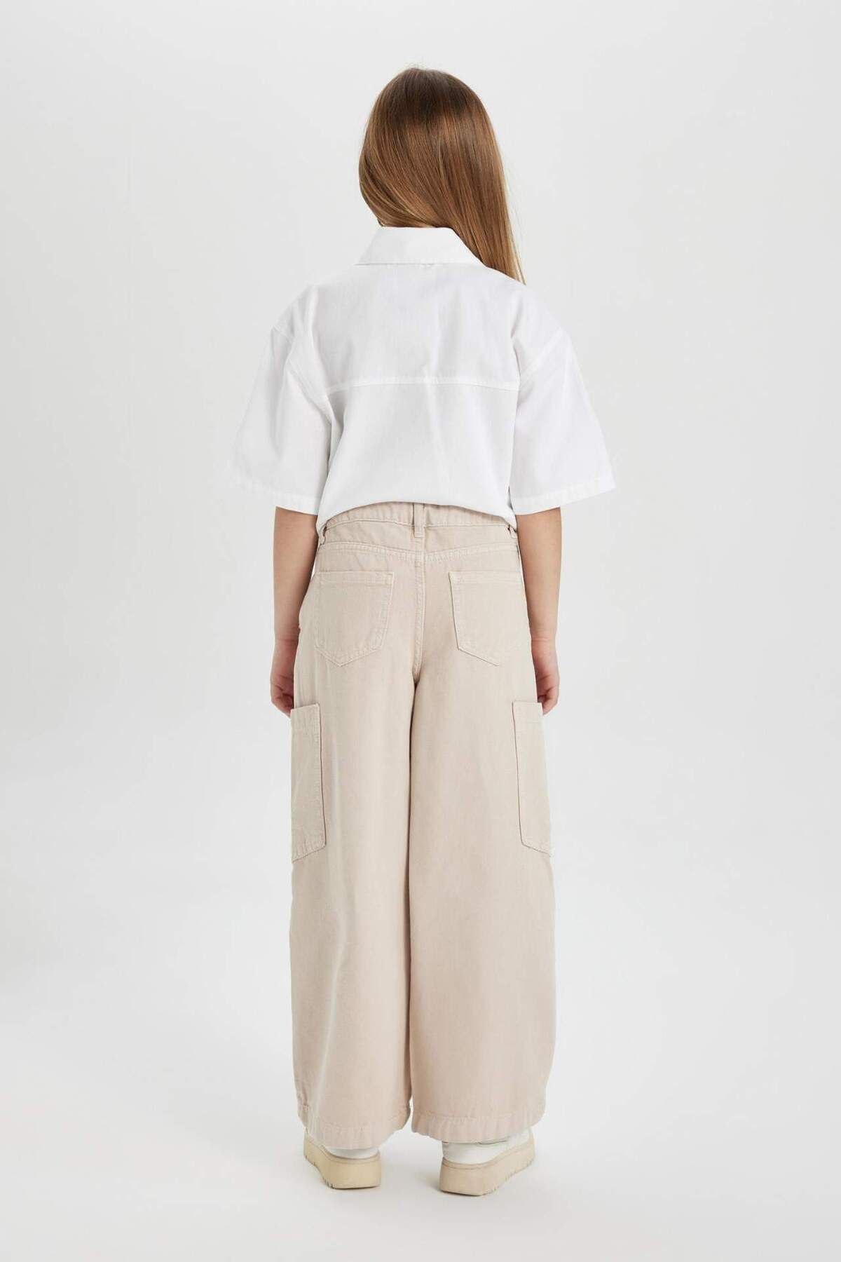 DeFacto-Mädchen-Jeanshose mit weitem Bein und weitem Bein C0451A824SP 8
