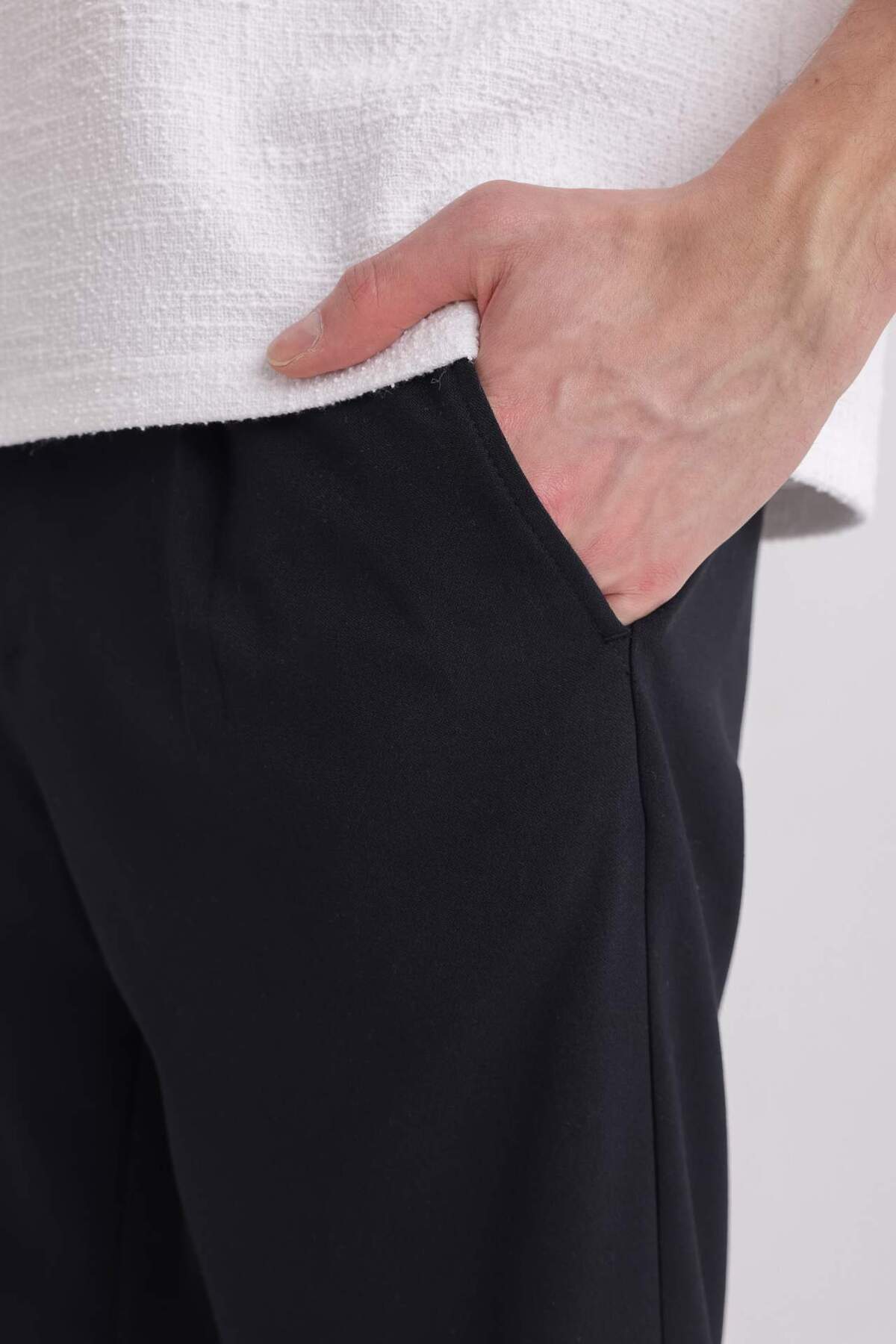 DeFacto-Kalhoty Basic Straight Leg Tailored Fit - Kapsa, A7273Ax24Sp 5