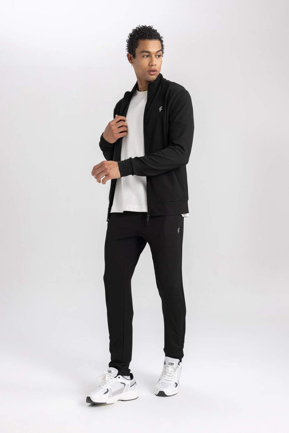 DeFacto-DeFactoFit Standard Fit Dvojité Kapsy Standardní Noha Piqué Úzké Jogger Kalhoty B4594AX24SP 4