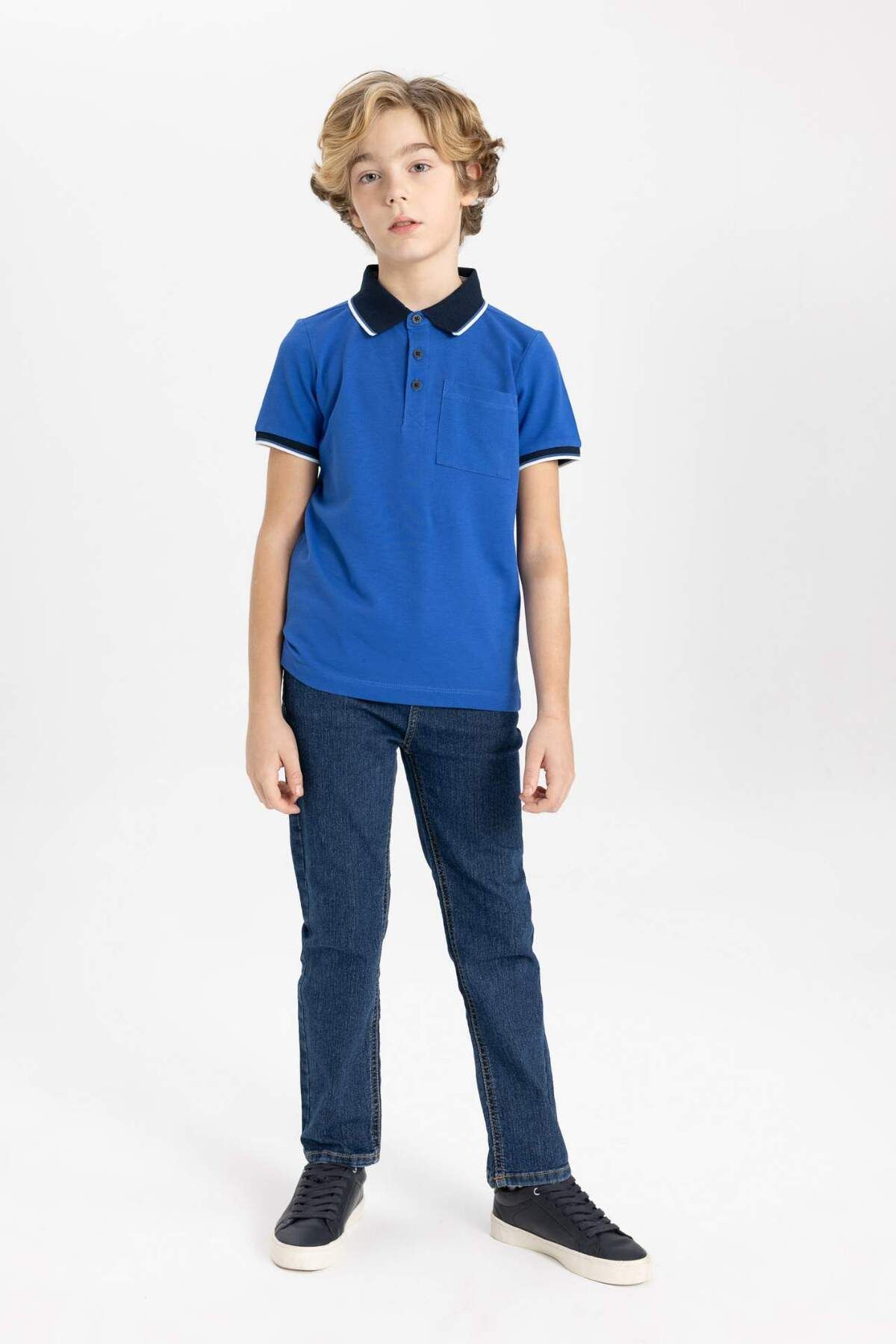 DeFacto-Jungen-Polokragen-Piqué-Kurzarm-T-Shirt B6830A824SM 2