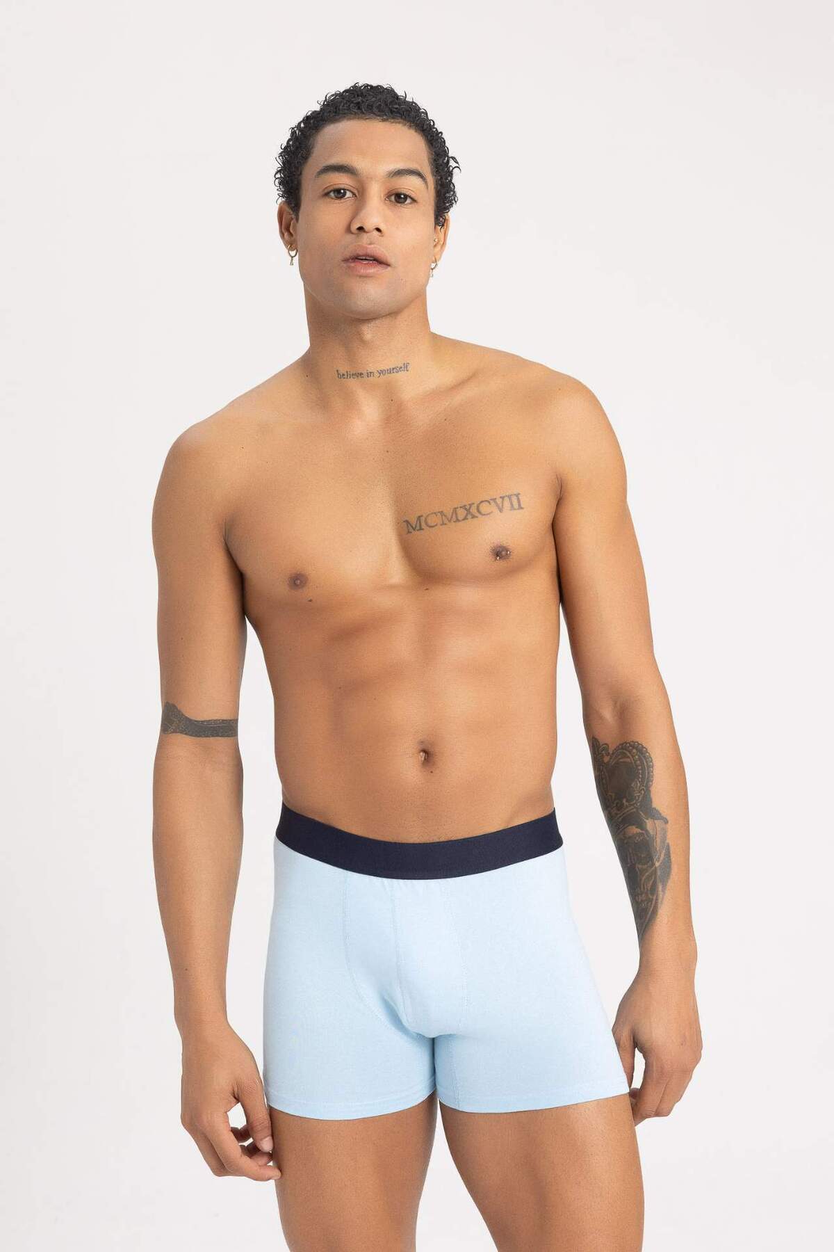 DeFacto-Men's Navy Boxer Briefs - Model B7956Ax/Nv135 5
