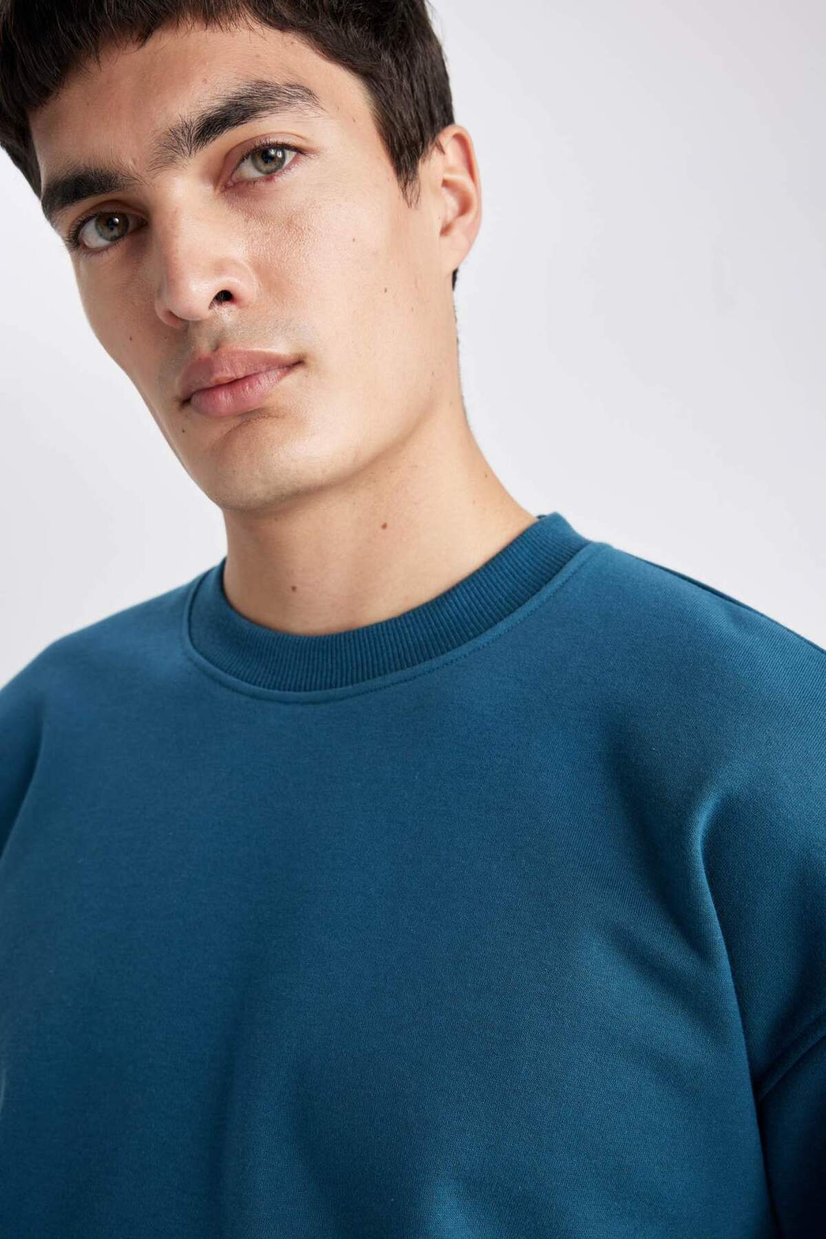 DeFacto-Oversize Wide Fit Crew Neck Basic μασίφ φούτερ T5139AZ24SP 4