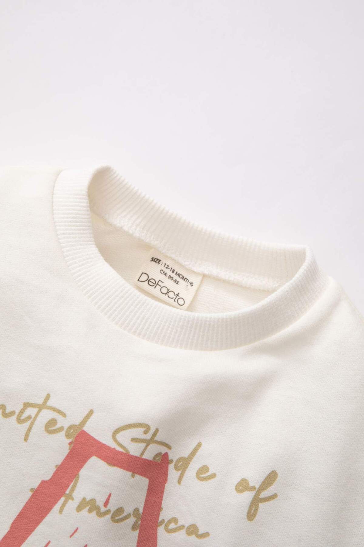 Defacto Kız Bebek 2li Takım Baskılı Sweatshirt Pantolon B9791A524SP fotoğrafı 3 (önizleme)