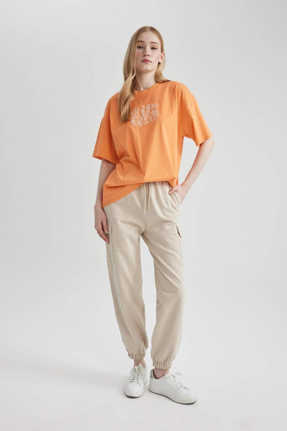 DeFacto-Coool Basic Jogger-Jogginghose – gerade Taille, elastisches Bein, Cargotasche C1444ax24sp 5