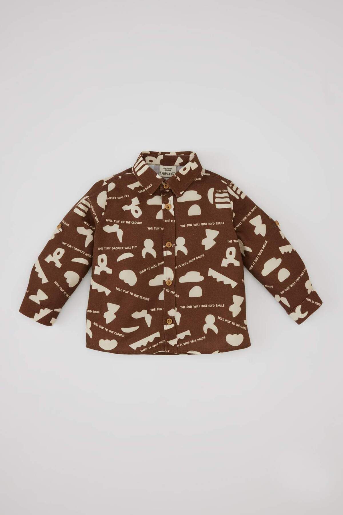 DeFacto-Baby Boy Twill Long Sleeve Patterned Shirt B8052A524Sp 1