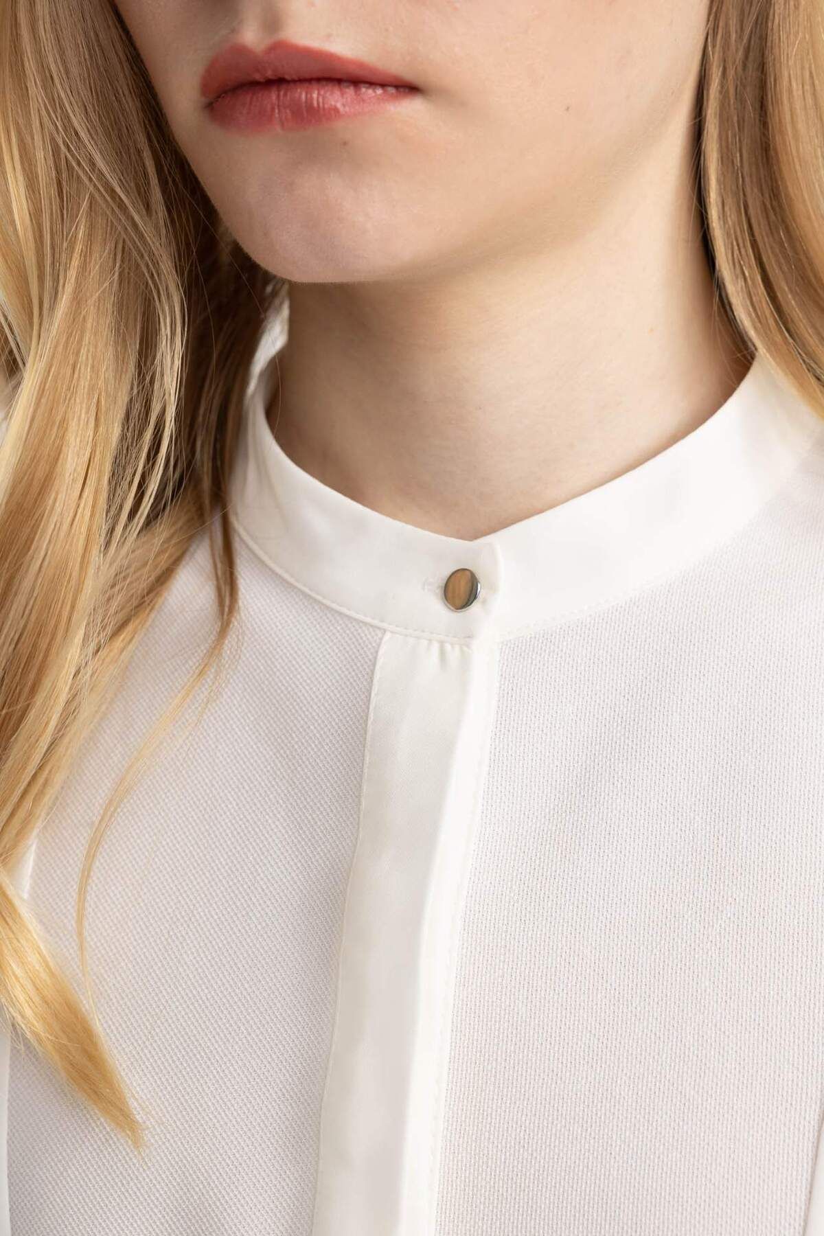 DeFacto-Regular Fit Judge Collar Crepe Long Sleeve Shirt C1137Ax24Sp 5