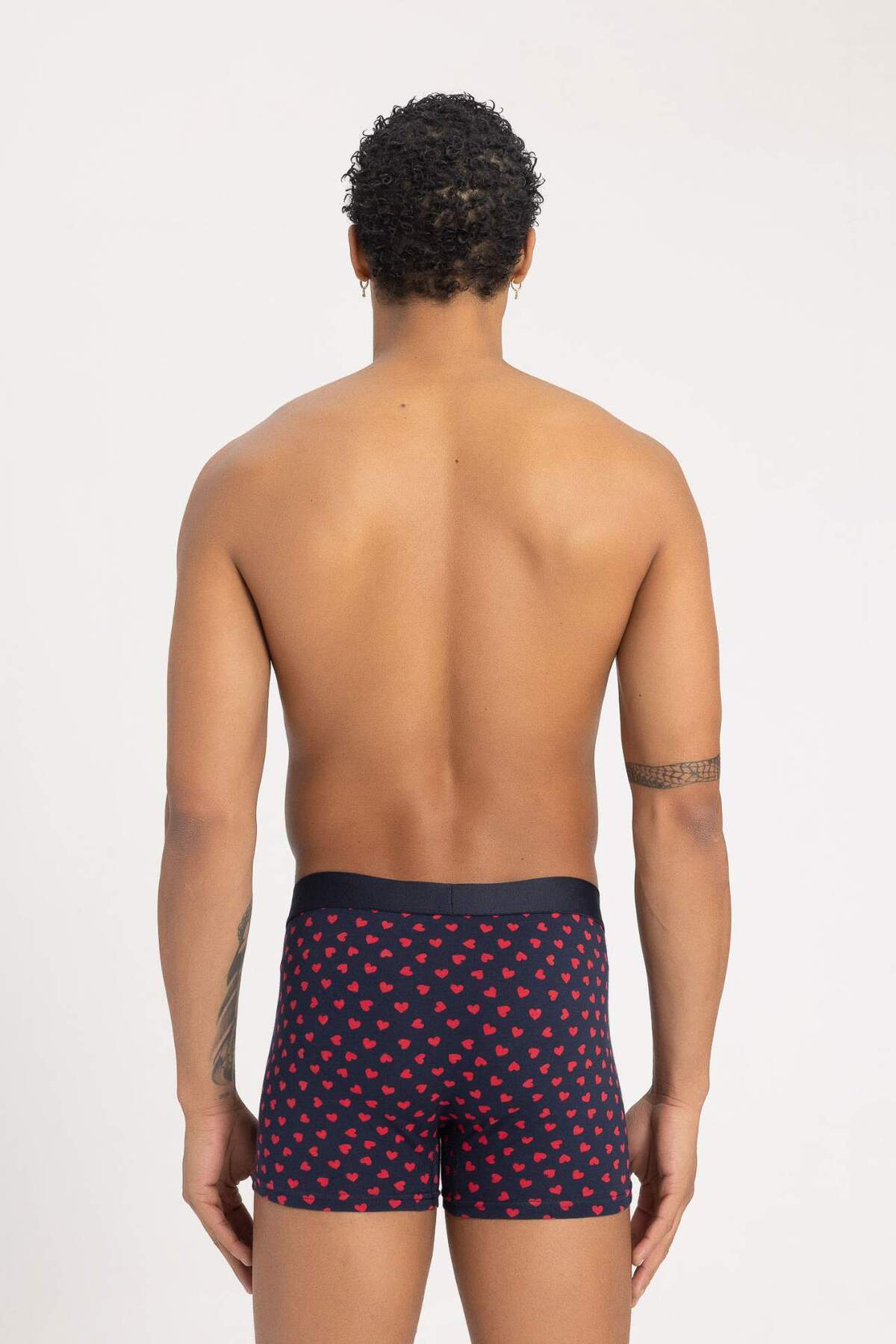 DeFacto-Regular Fit Heart Patterned 3-Piece Boxer B7923Ax24Sm 4