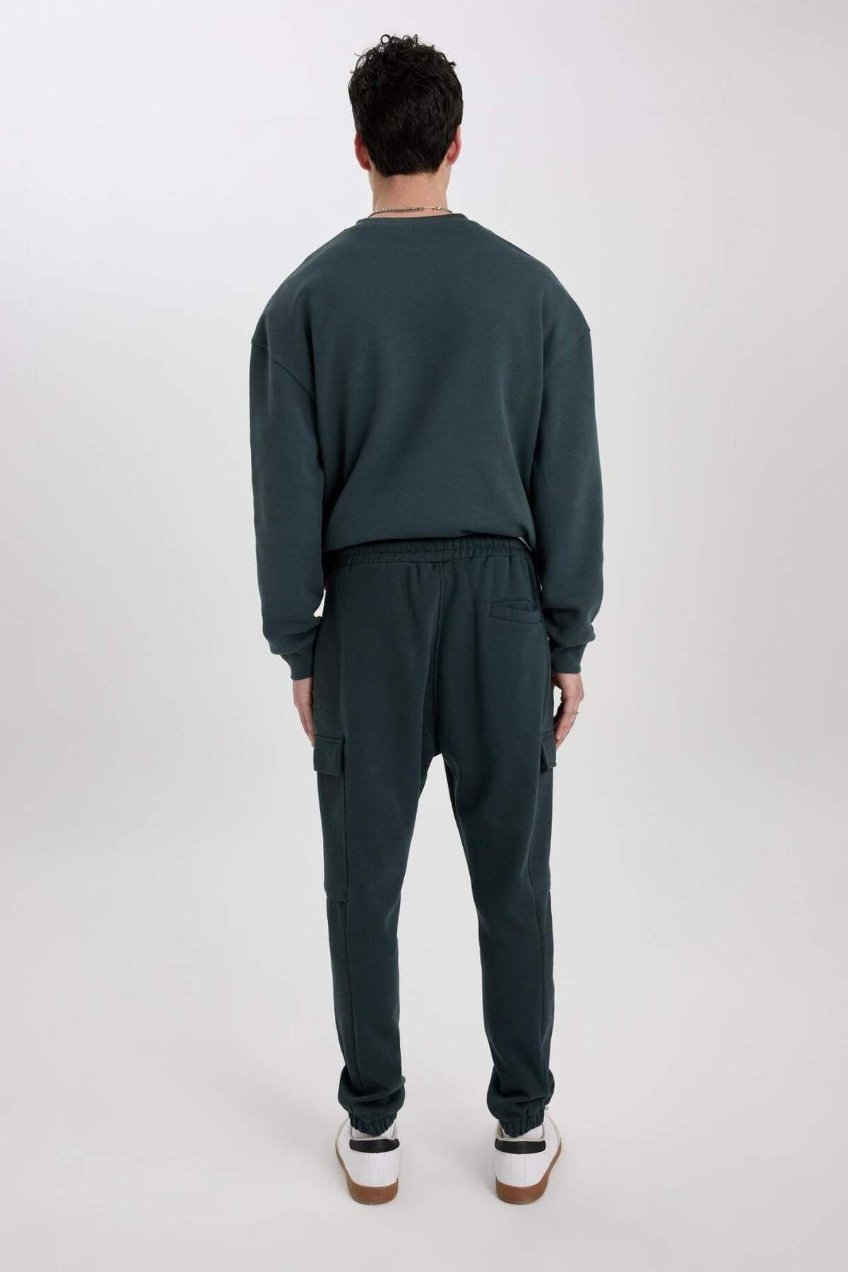 DeFacto-Regular Fit Sweatpants with Flannel Pockets and Long Elastic Legs B4367Ax24Sp 8