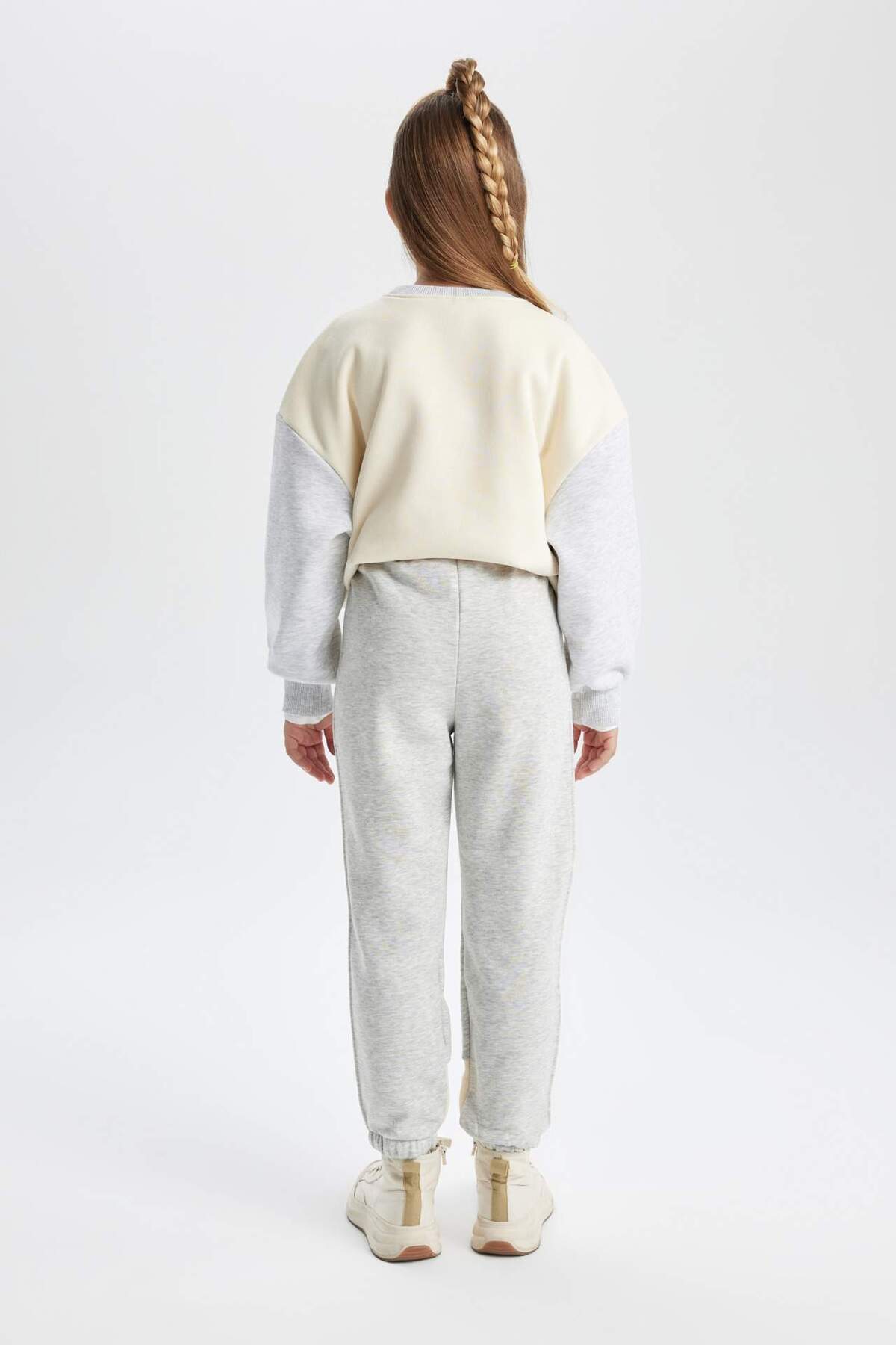 DeFacto-Dívčí Color Block Jogger tepláky s elastickým pasem a kapsami B4428A823WN 6