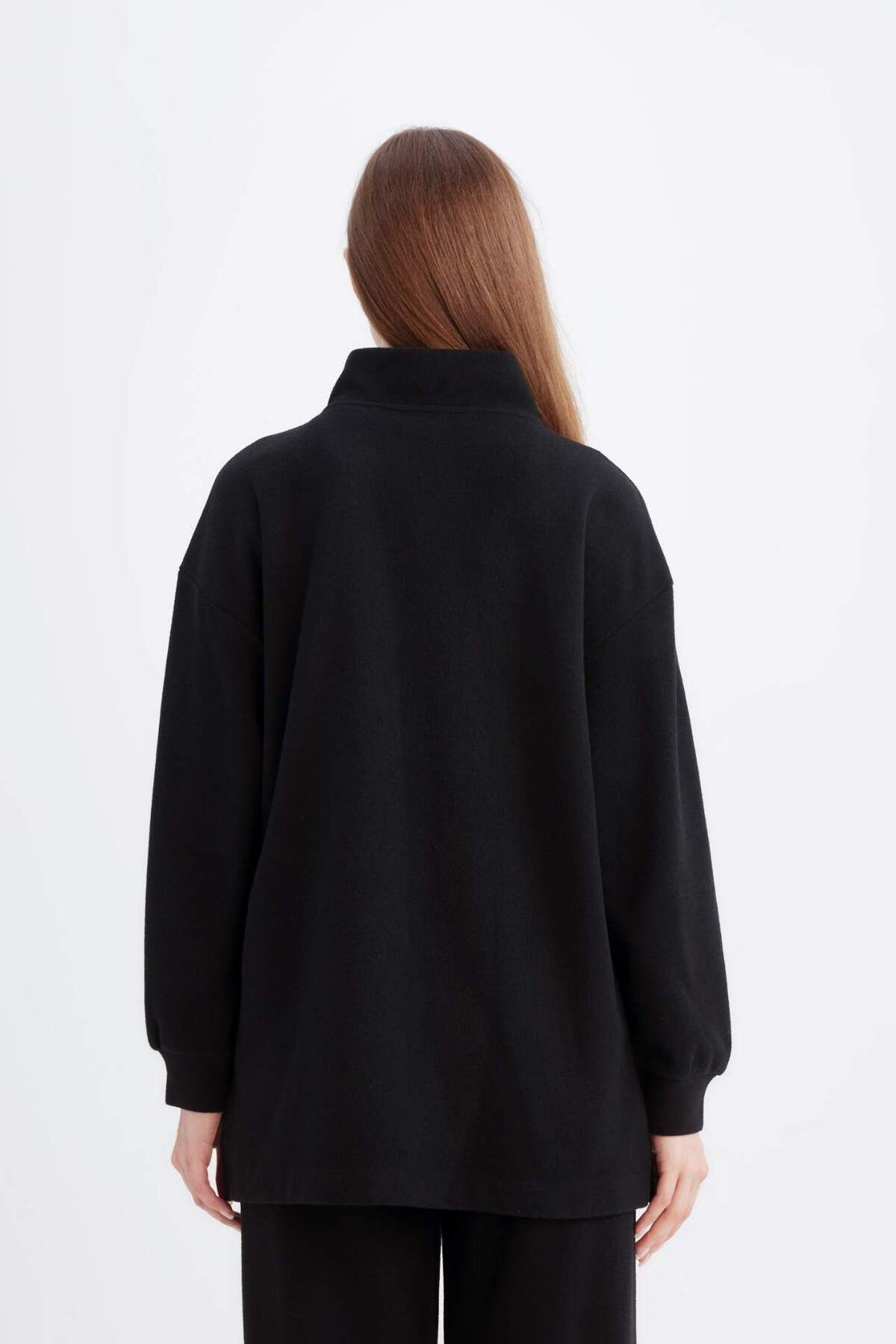 DeFacto-Regular Fit Half Zip Thessaloniki Fabric Long Sleeve Tunic B4306Ax23Cw 6