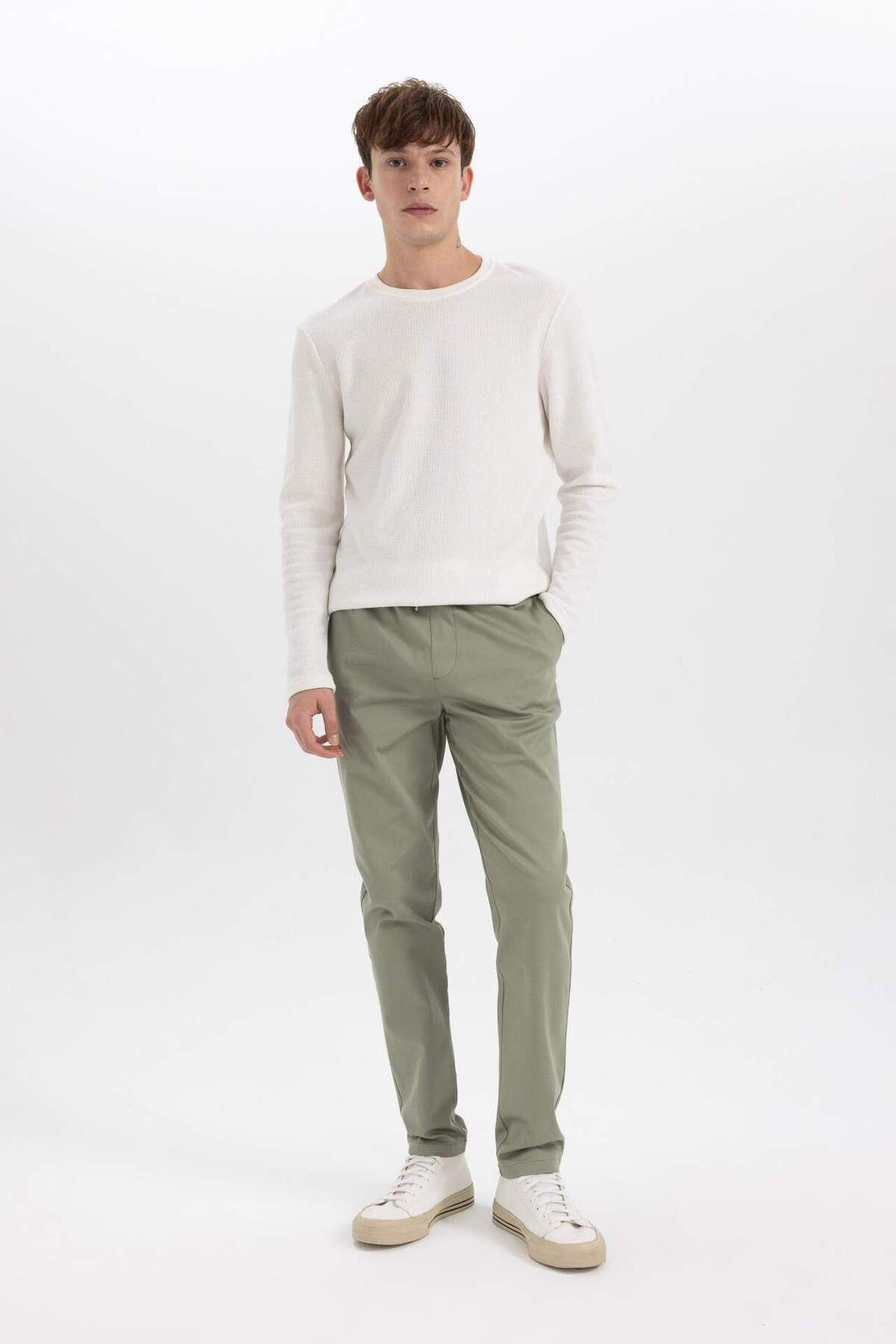 DeFacto-Jogger Pants Basic Plain Modal Tight Leg with Pockets B2155Ax23Au 5