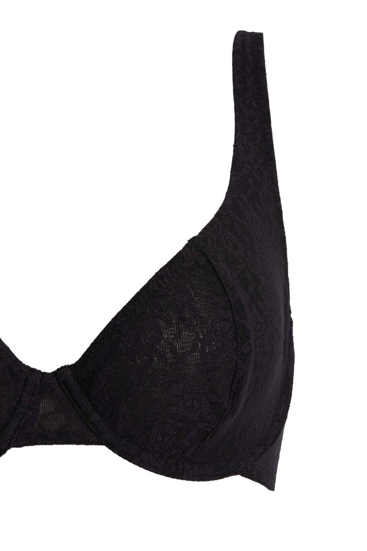 DeFacto-Fall in Love Dantelli Kapsız Pedsiz Balenli Bra A8419AX23WN 3