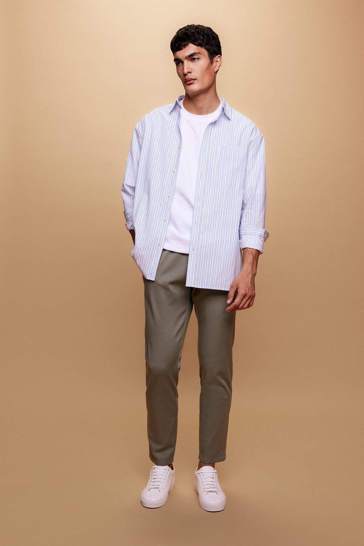 DeFacto-Jogger Pants Basic Plain Modal Tight Leg with Pockets B2155Ax23Au 3