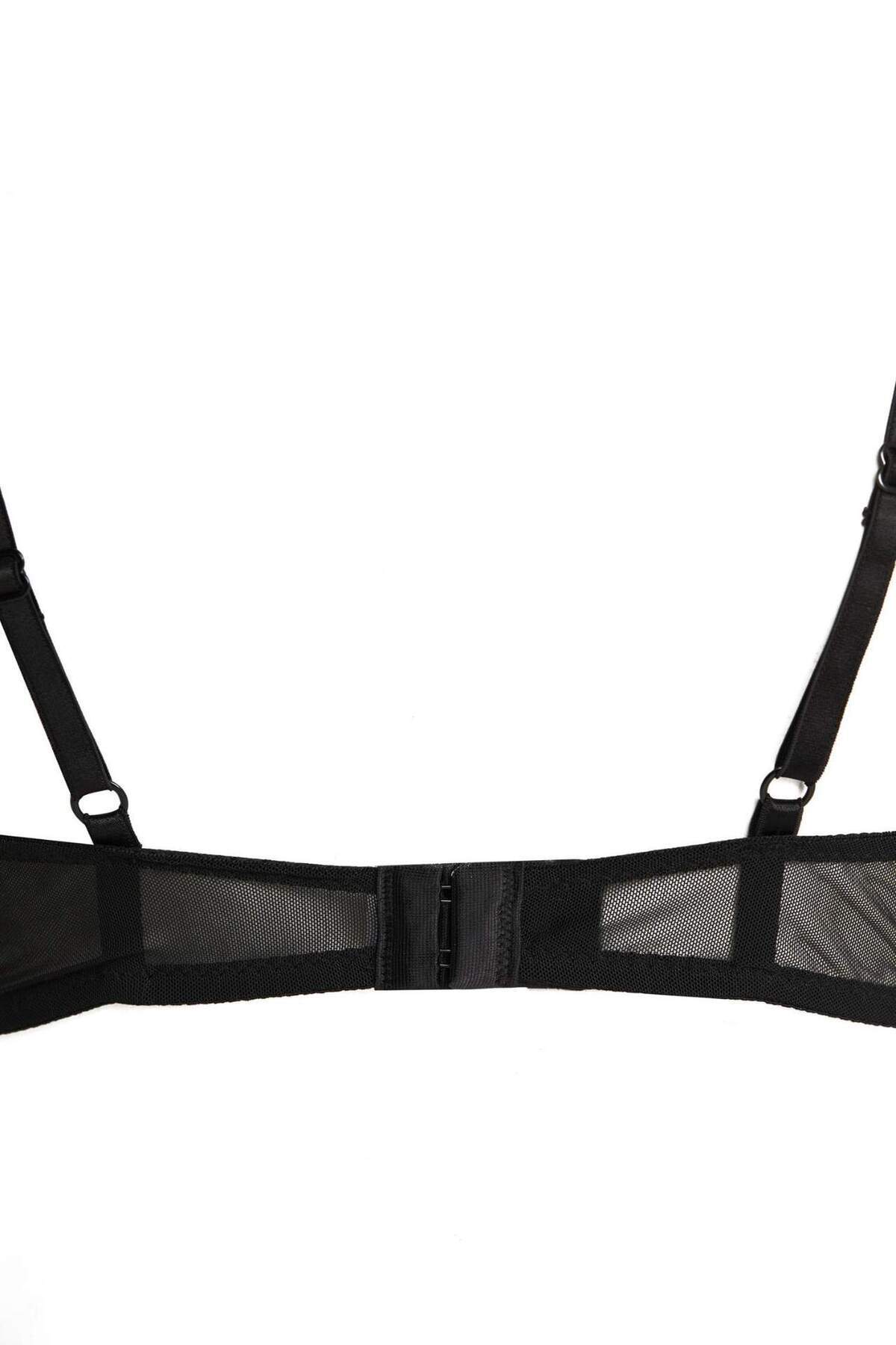 DeFacto-Fall in Love Dantelli Kapsız Pedsiz Balenli Bra A8419AX23WN 4