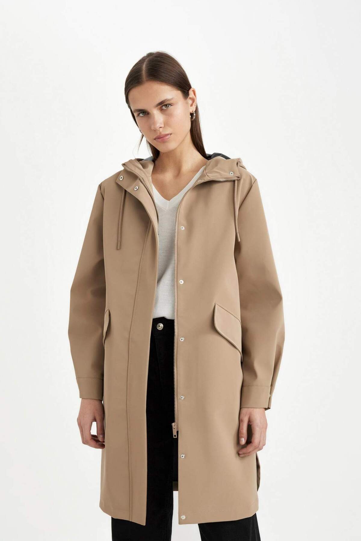 Defacto  Su Geçirmez Relax Fit Kapüşonlu Yağmurluk A6367ax23au - Görsel 2