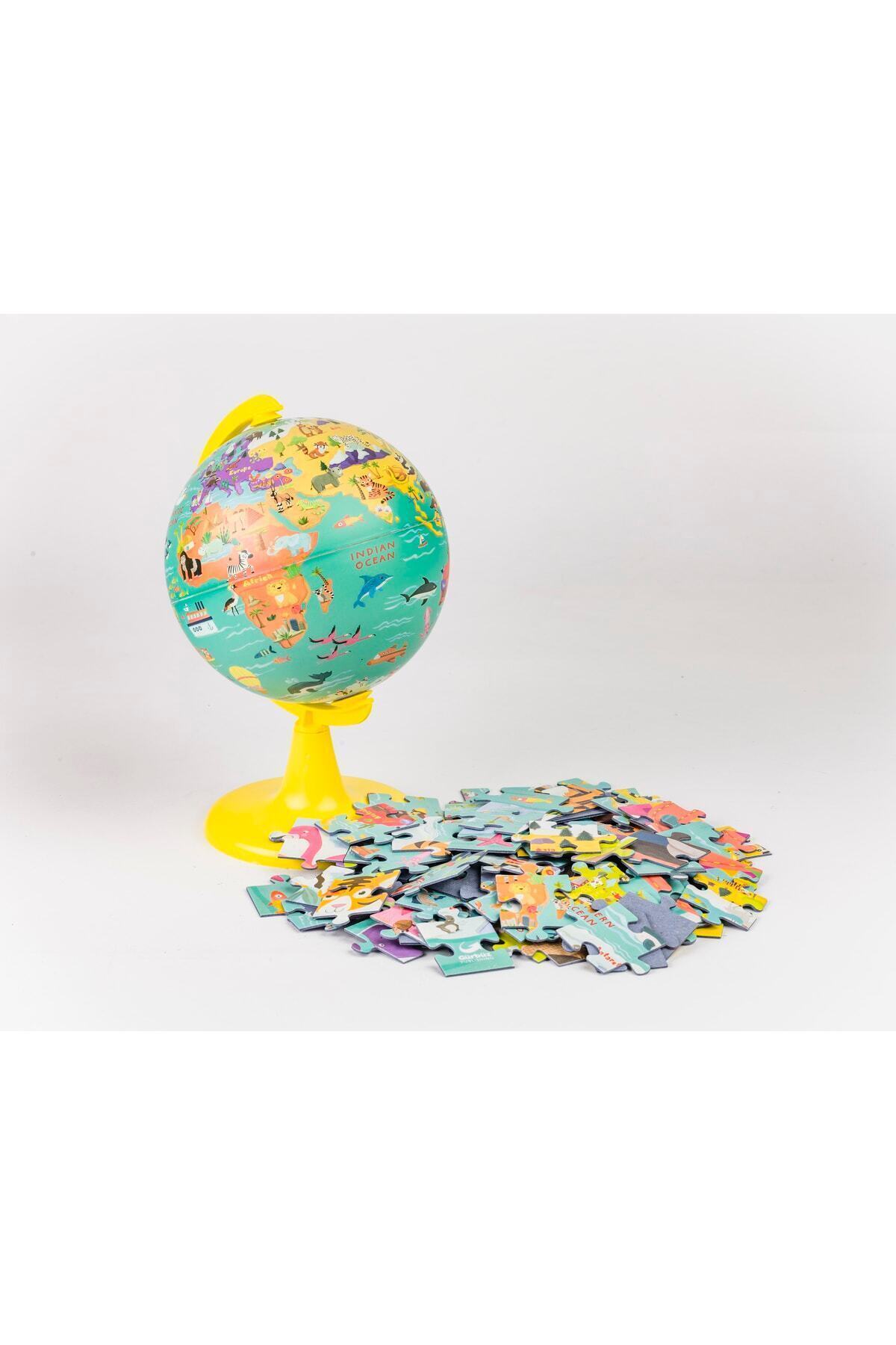 Gürbüz Yayınları 15CM KIDS MY WILD WORLD KÜRE + 100PCS PUZZLE