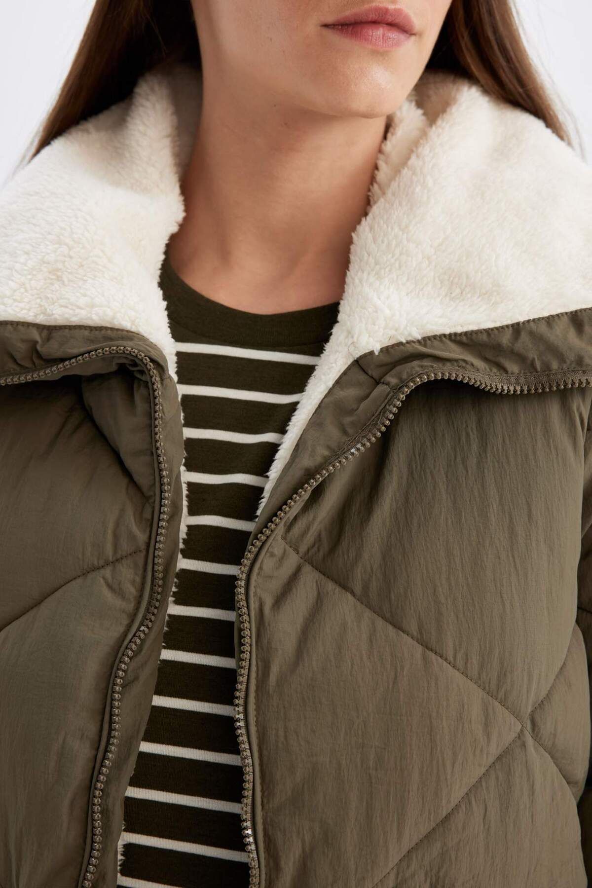 DeFacto-Waterproof Lined Regular Fit Coat - A0756ax23wn 5
