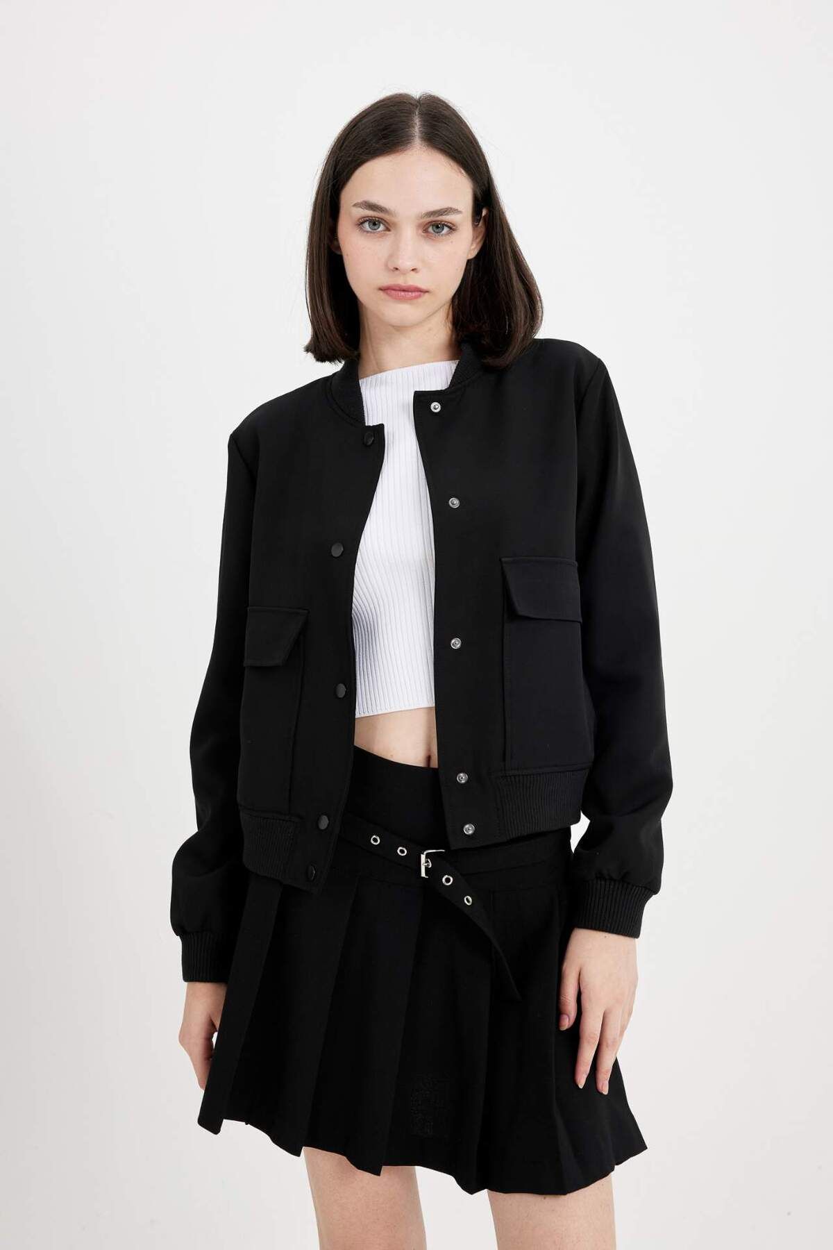 DeFacto-B3469Ax23Au Model Regular Fit Jacket Coat 4