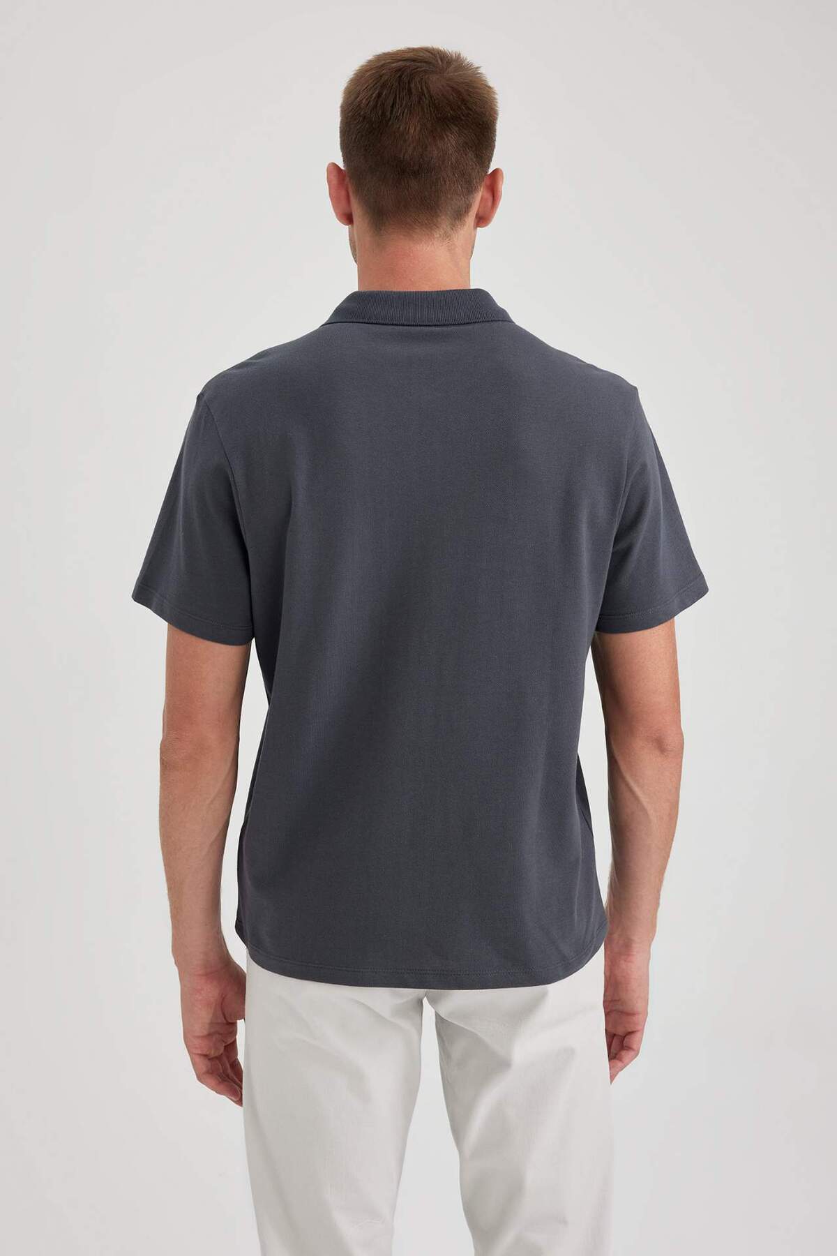 DeFacto-100% bavlna Regular Fit Polo výstřih Tričko s krátkým rukávem B0643AXNS 7