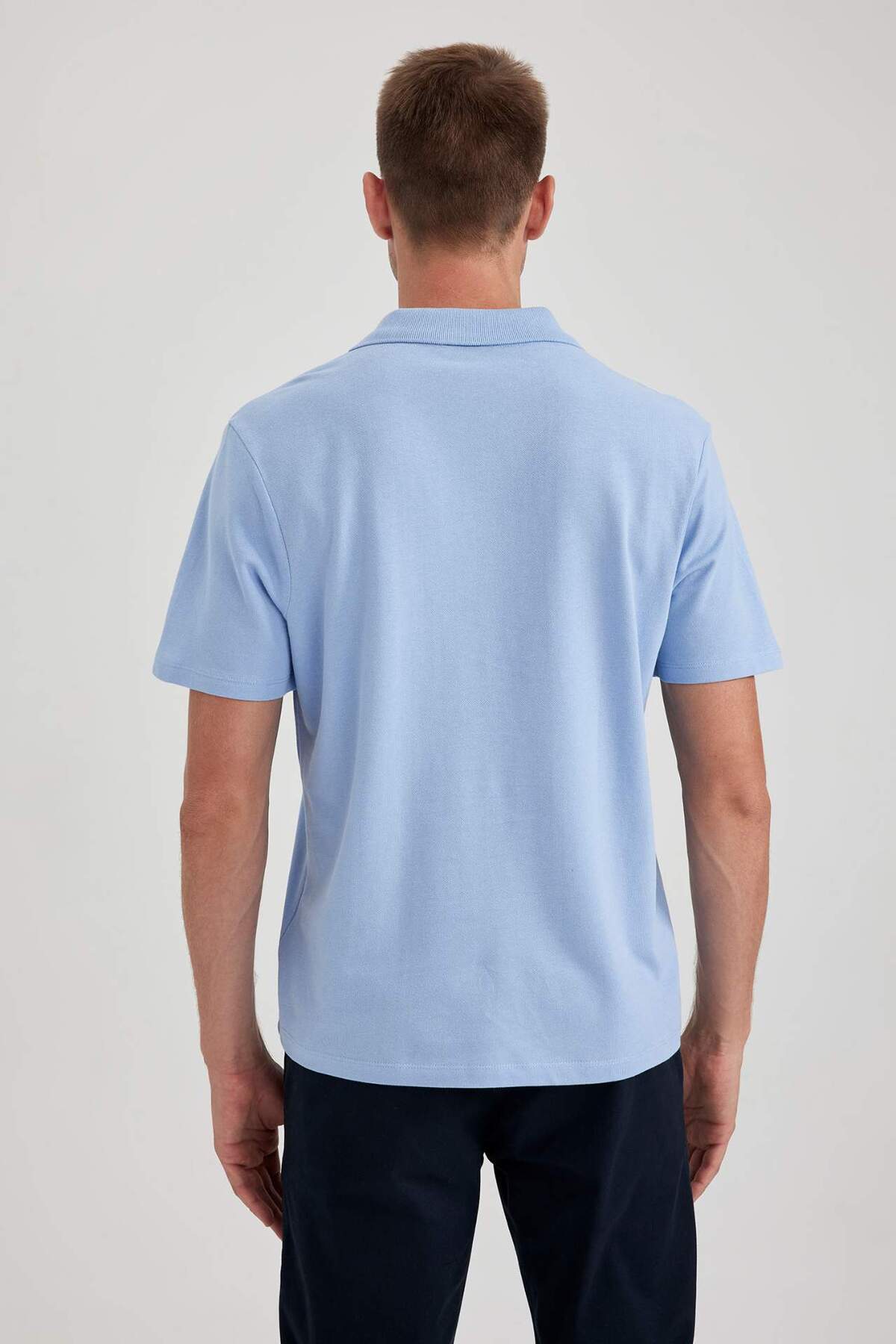 DeFacto-Tricou cu mânecă scurtă cu gât polo, 100% bumbac, B0643AXNS 6