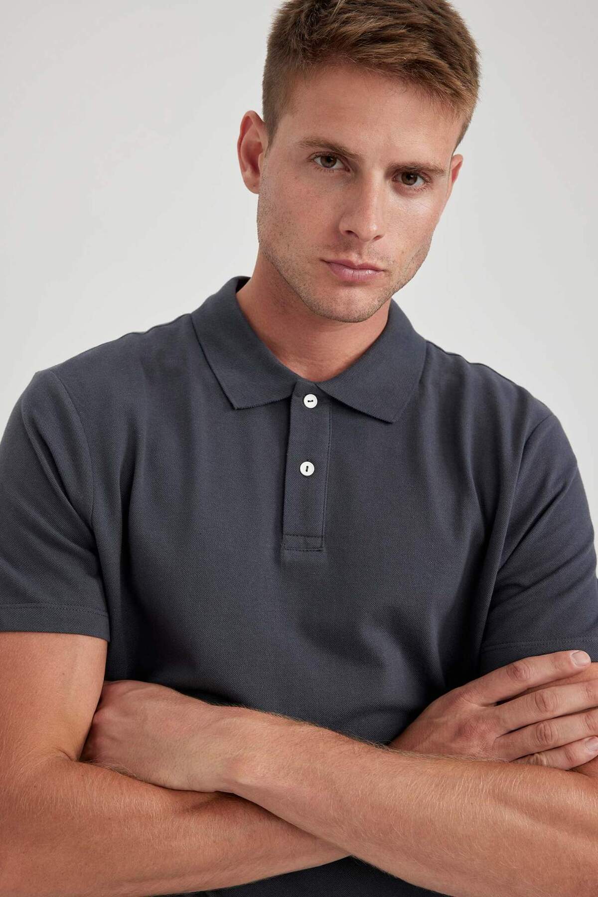 DeFacto-100% bavlna Regular Fit Polo výstřih Tričko s krátkým rukávem B0643AXNS 6