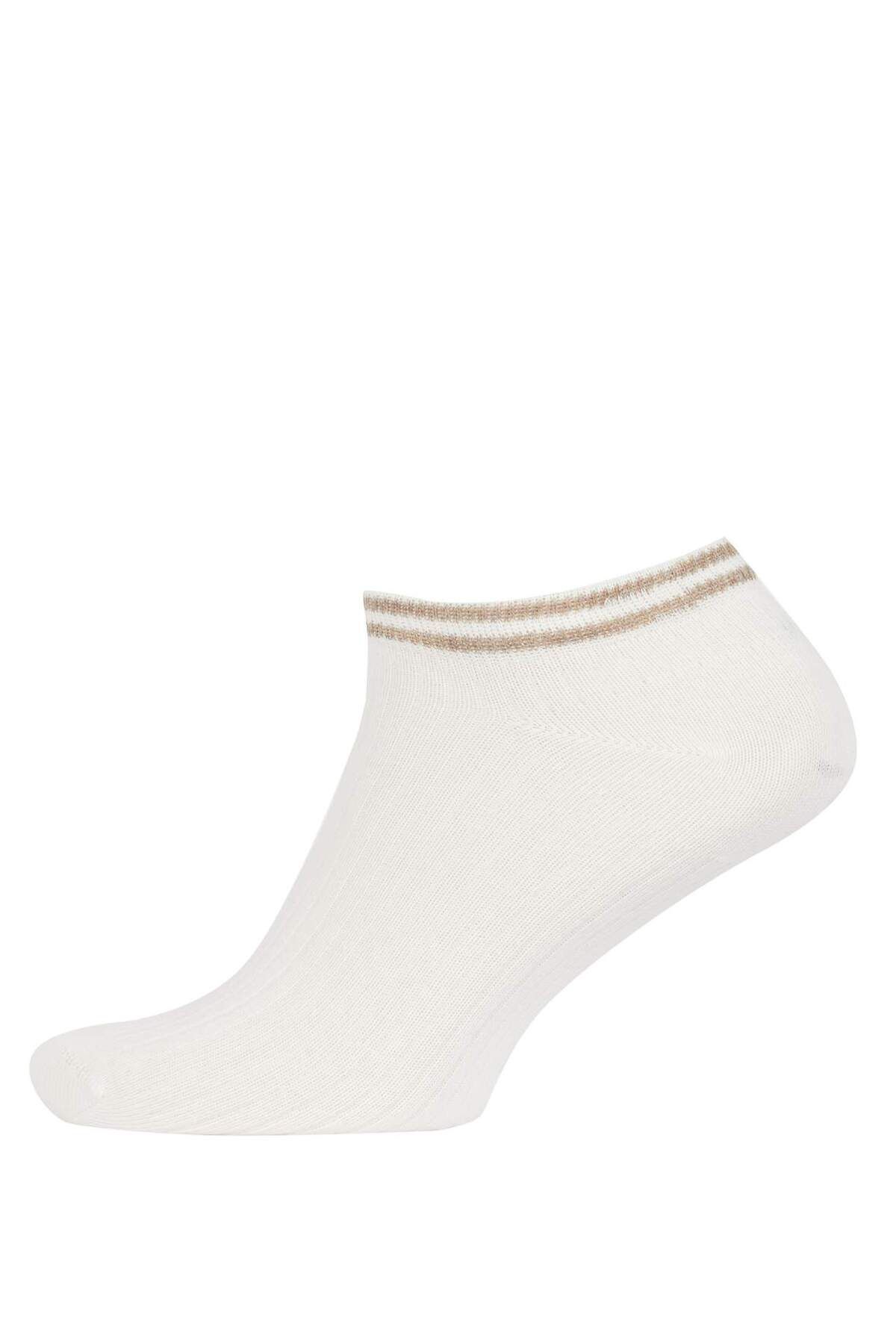 DeFacto-5-teilige Baumwoll-Booties-Socken für Damen Z7554AZNS 4