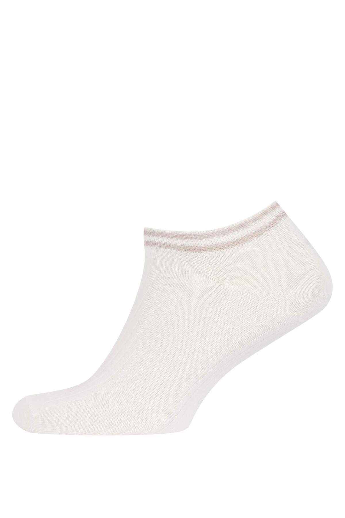 DeFacto-5-teilige Baumwoll-Booties-Socken für Damen Z7554AZNS 6