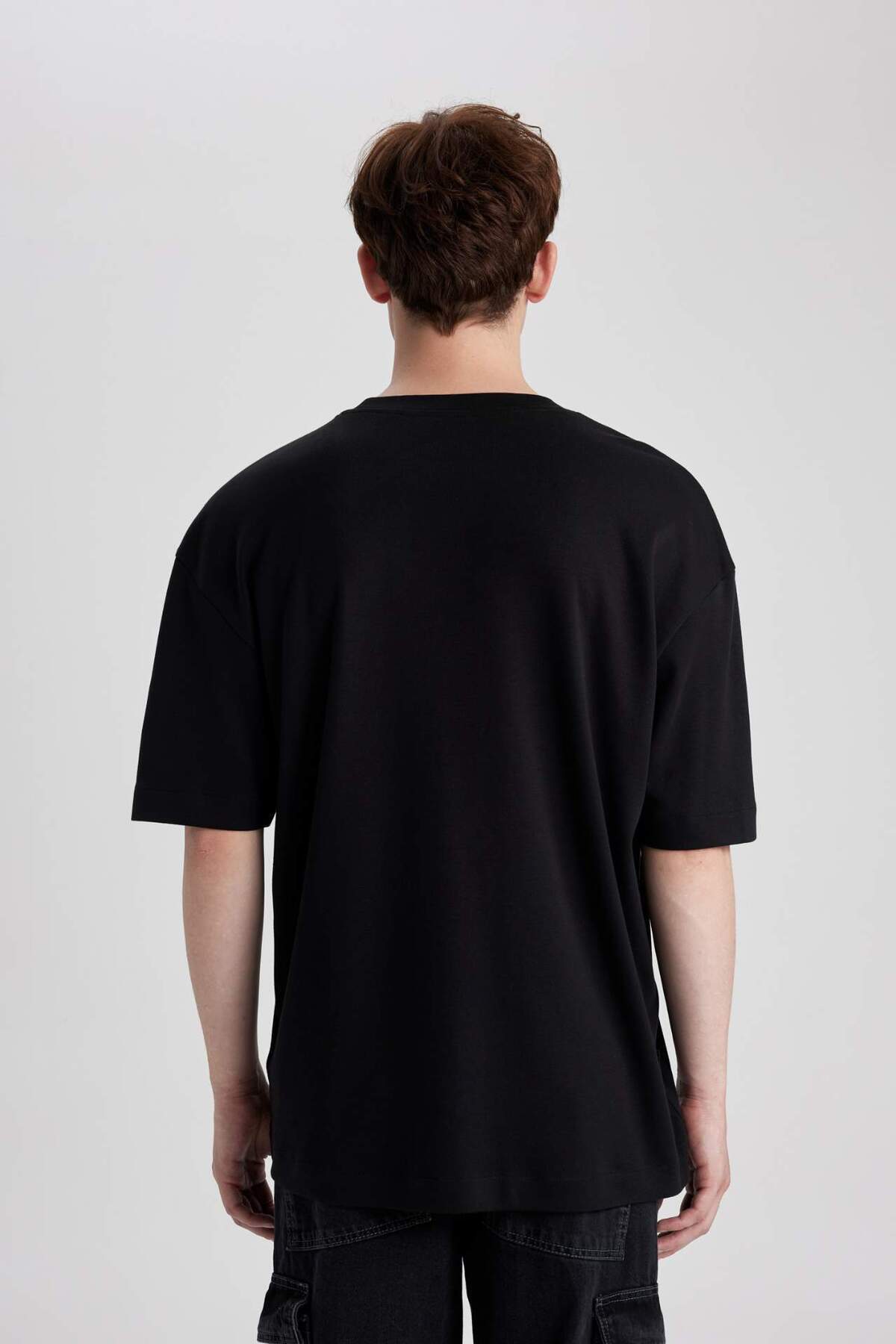 DeFacto-Μπλουζάκι Oversize Fit Crew Neck Basic βαρύ υφασμάτινο T3661AZ22SP 6
