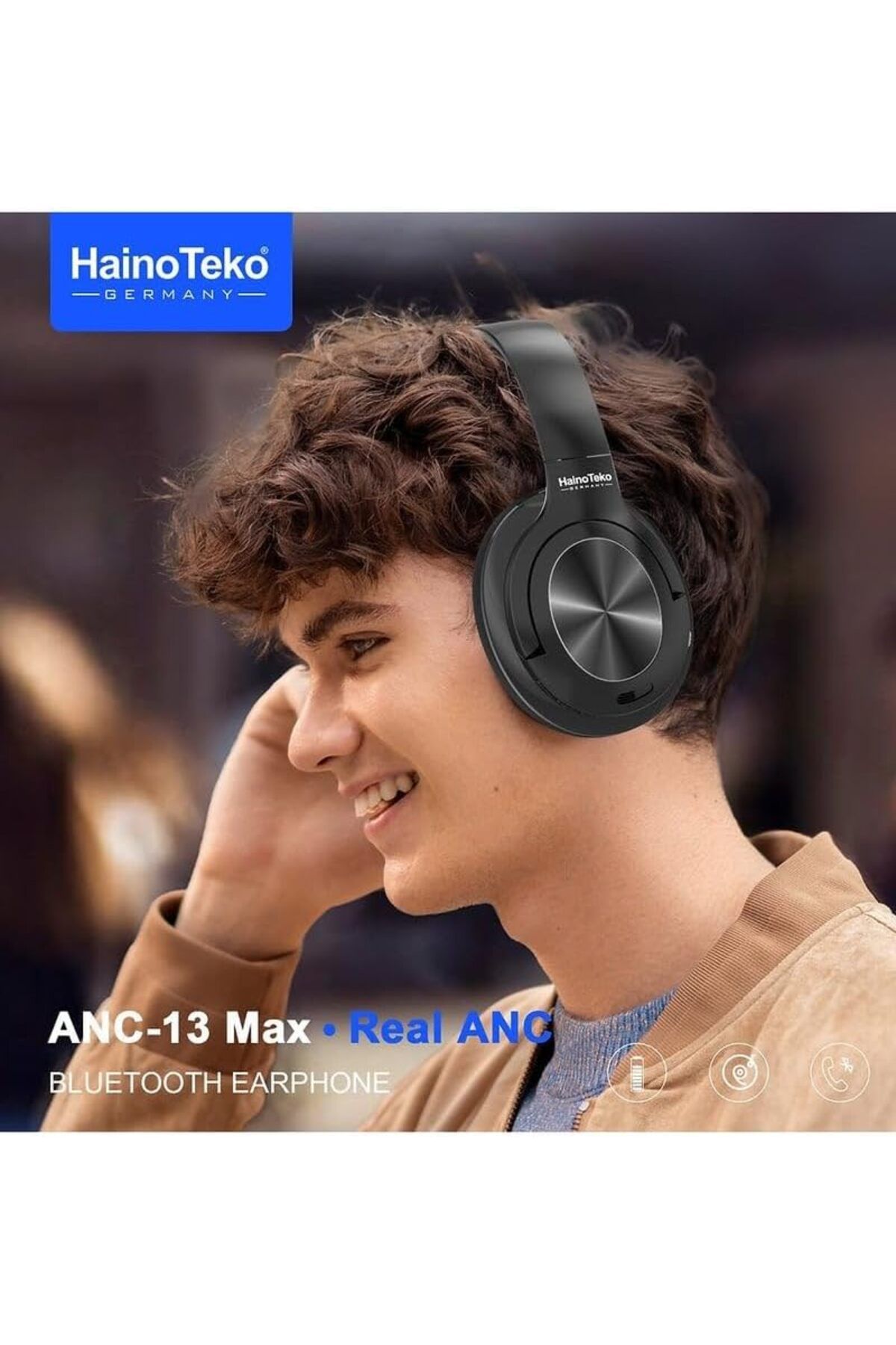 HAINOTEKO-ANC-13 Max Wireless Bluetooth Headphones with Real Active Noise Cancellation 2