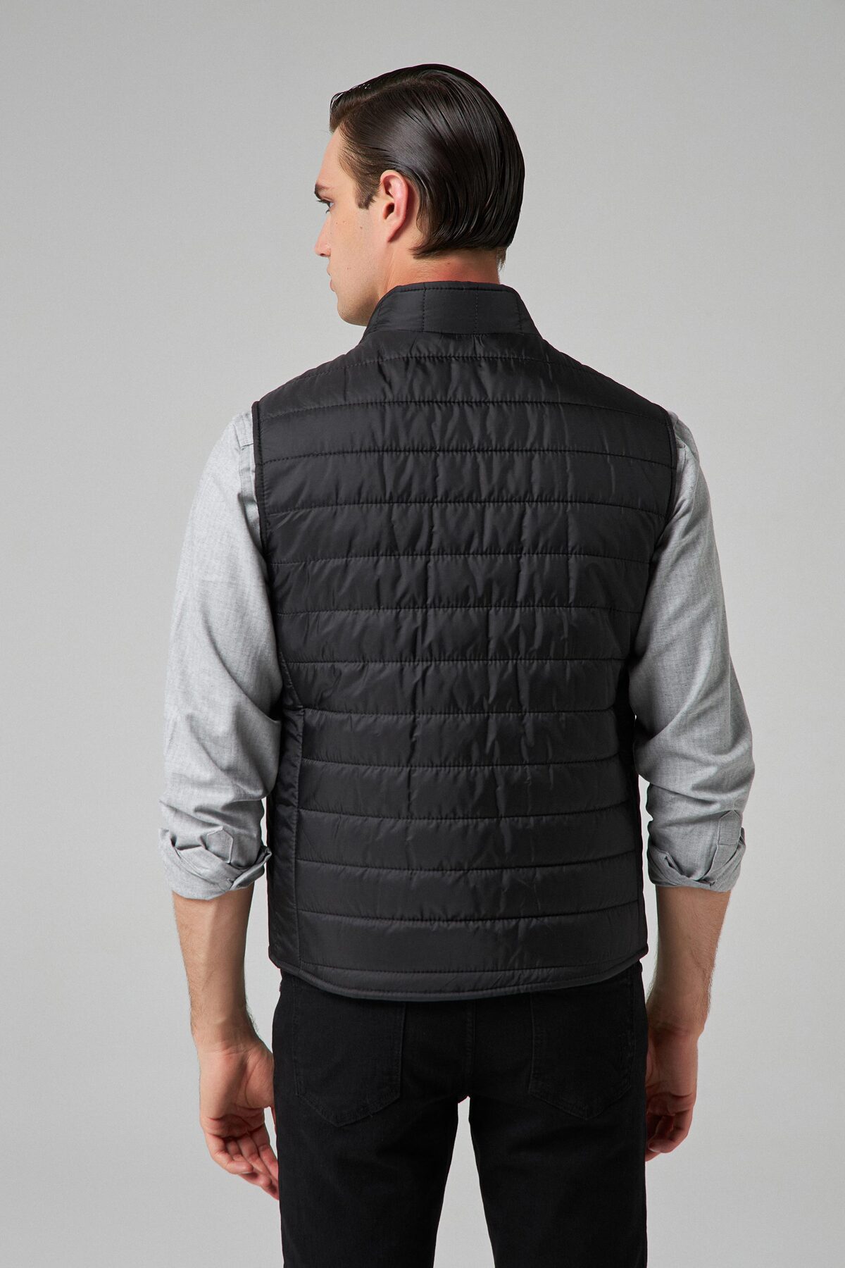 جلیقه مبلس سیاه Ds Damat مدل Regular Fit