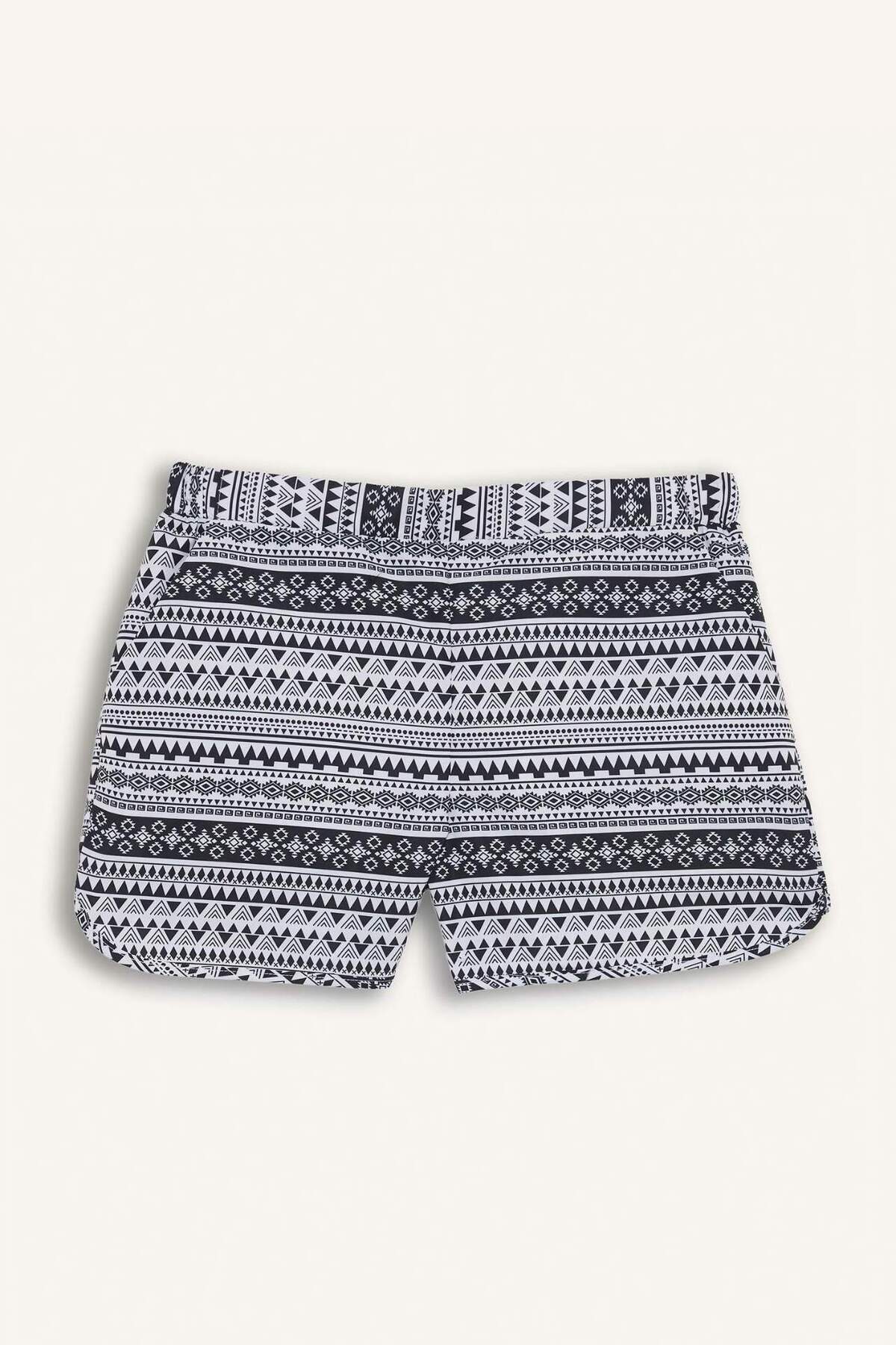 DeFacto-Fall in Love Mini-Badeshorts mit Schnürung in der Taille und Ethno-Print T5232AZ21SM 7