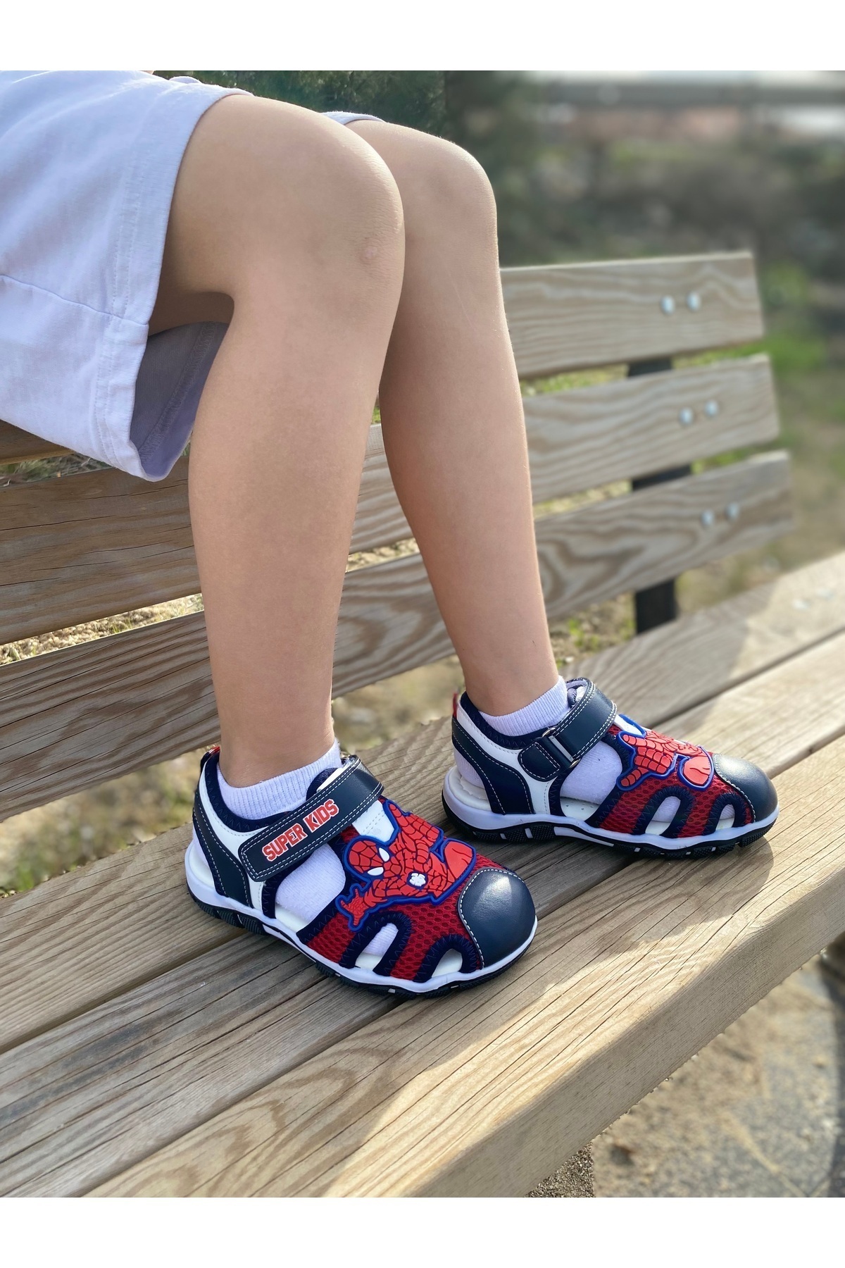SuperKids Erkek Çocuk Örümcek Adam Ortopedik Yazlik Sandalet Ayakkabı fotoğrafı 3 (önizleme)