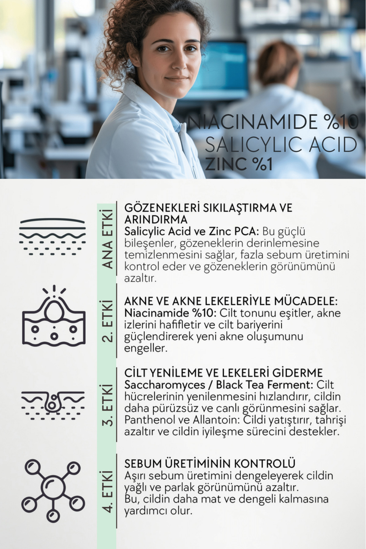 Profesyonel Güçlü Gözenek Sıkılaştırma ve Akne Karşıtı-1 Serum 4 Etki-Gözenek, Akne, Yenileme, Sebum — 32243503 — تصویر 5 از 8