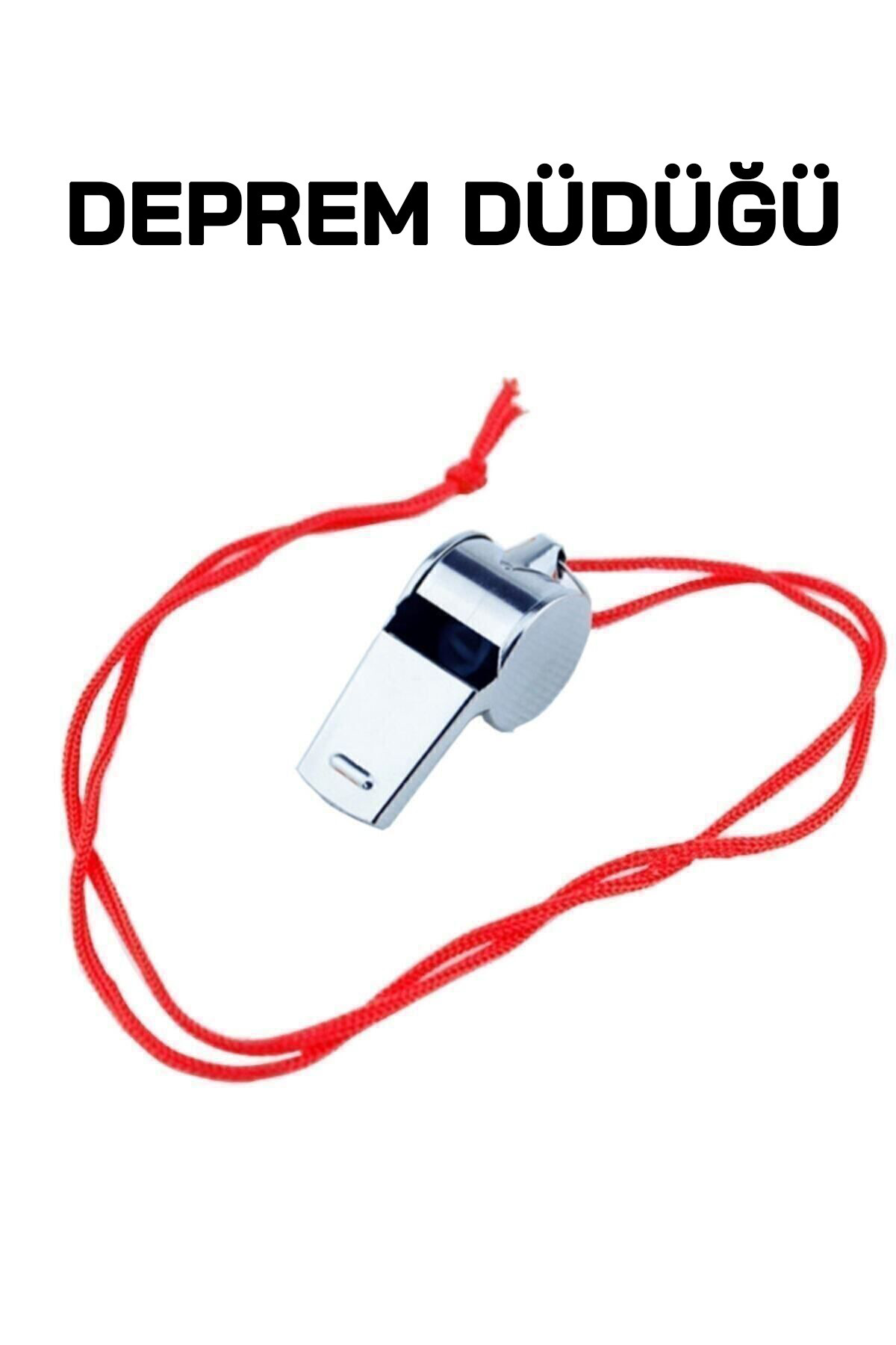 Erbek Düdük Renkli Ipli Metal Ipli Hakem Ve Deprem Düdüğü Doğal Afet