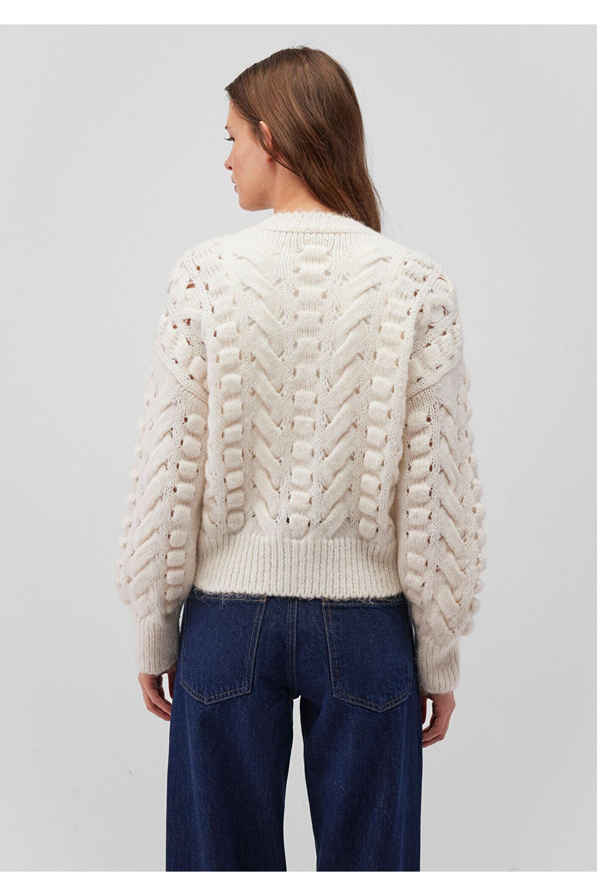 Mavi-Buttoned Ecru Cardigan Regular Fit / Regular Fit 1710589 -80194 7