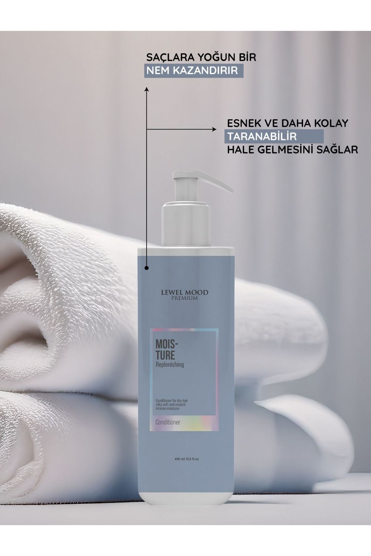Moısture Kuru Ve Yıpranmış Saçlar İçin Nem Bakım Kremi — Moisture Conditioner 400ml — تصویر 2 از 5