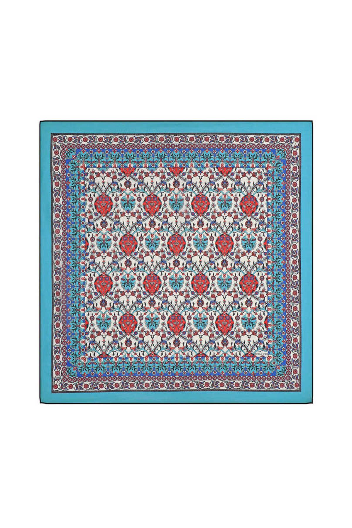 Bursa İpek-Tulip Patterned Red Soft Scarf 1