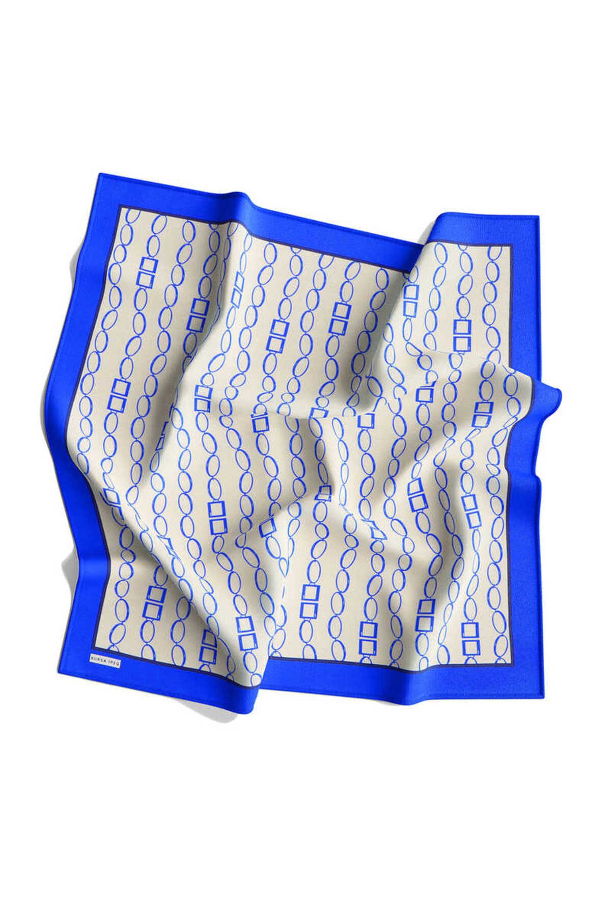 Bursa İpek-Saks Chain Pattern Twill Silk Scarf 4