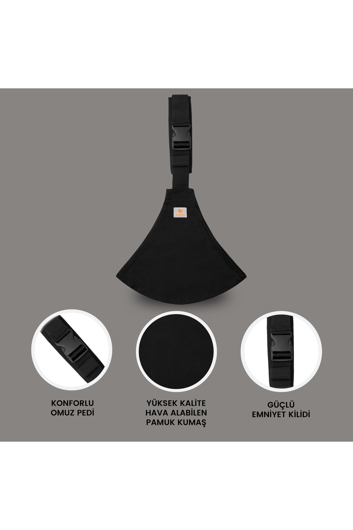 coshen Bebek kanguru sling taşıyıcı ana kucağı, Amerikan Sertifikalı, Organik pamuk, 9 - 48 ay fotoğrafı 4 (önizleme)