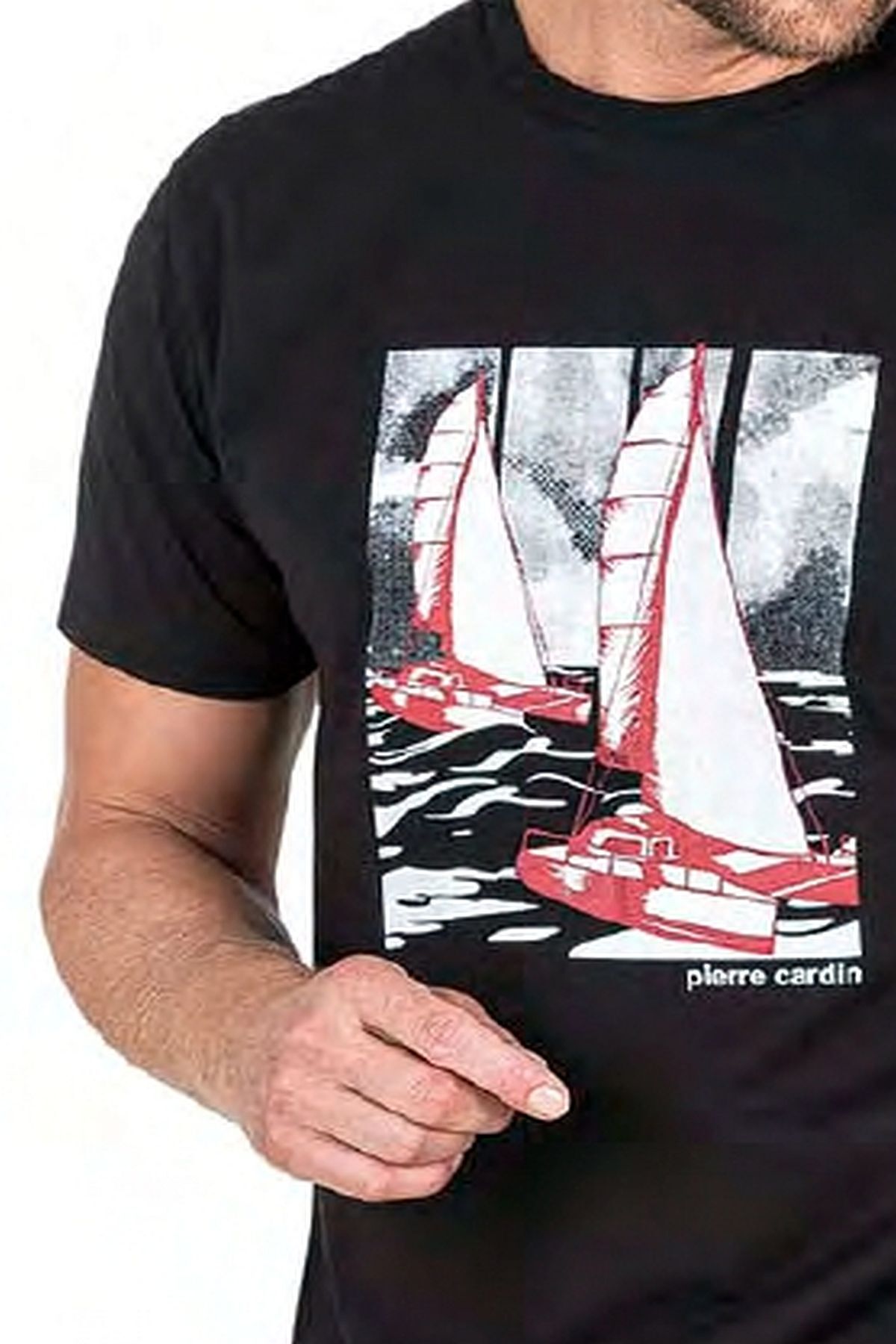 ست پیژامه و لباس خواب مردانه راسته فاق نرمال آستین کوتاه | پیر کاردین Pierre Cardin PCEP6039 - تصویر 2