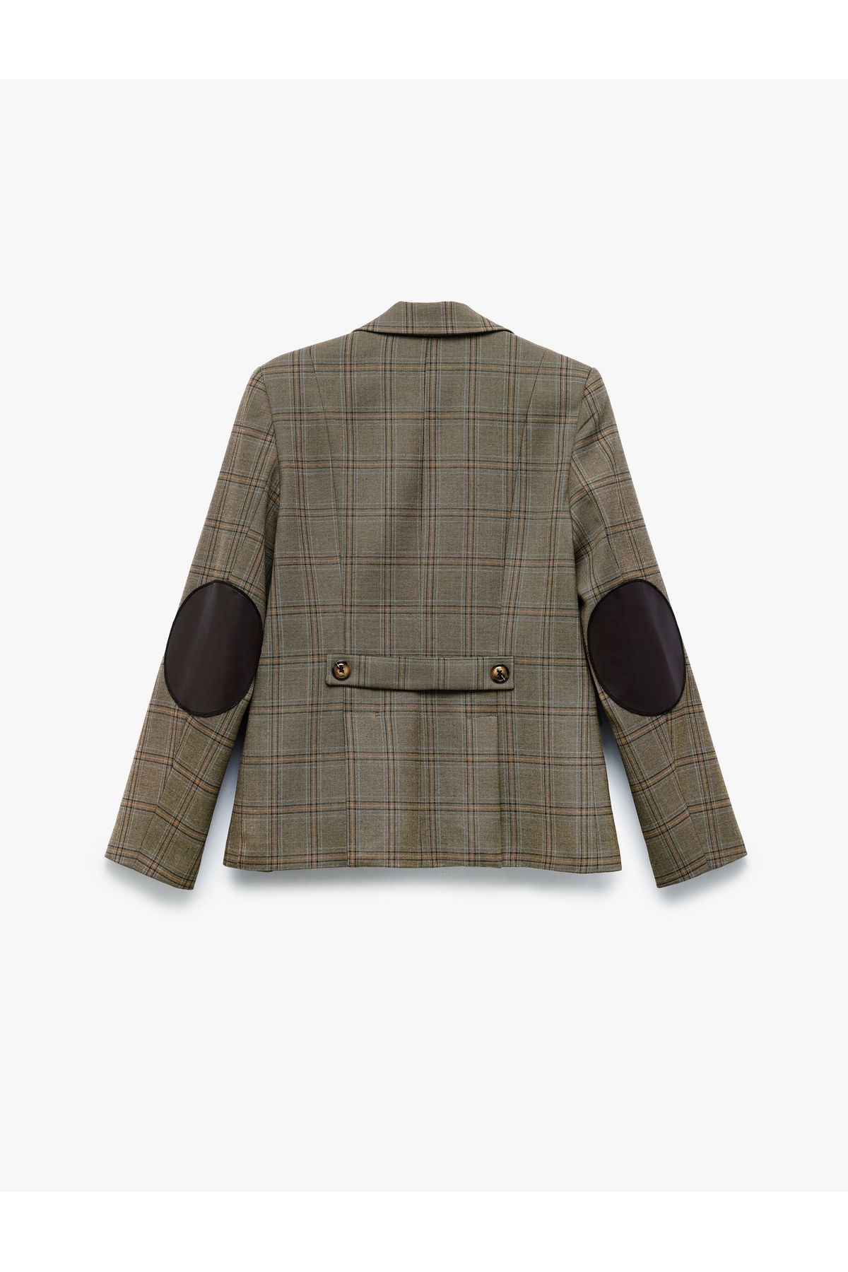 Koton-Double Breasted Blazer Jacket - Pockets and Buttons, Hip Length 4