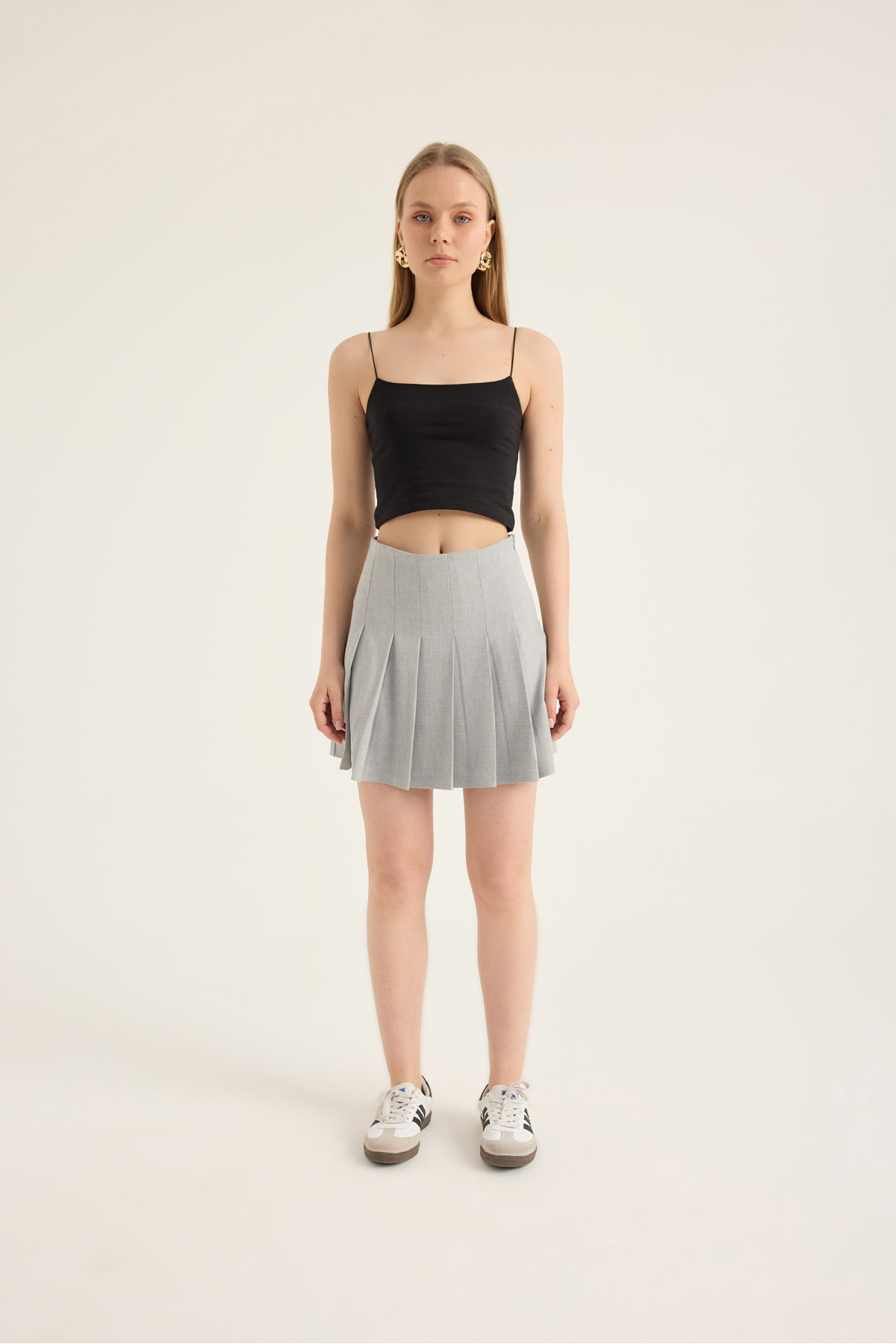 Pleated Mini Skirt