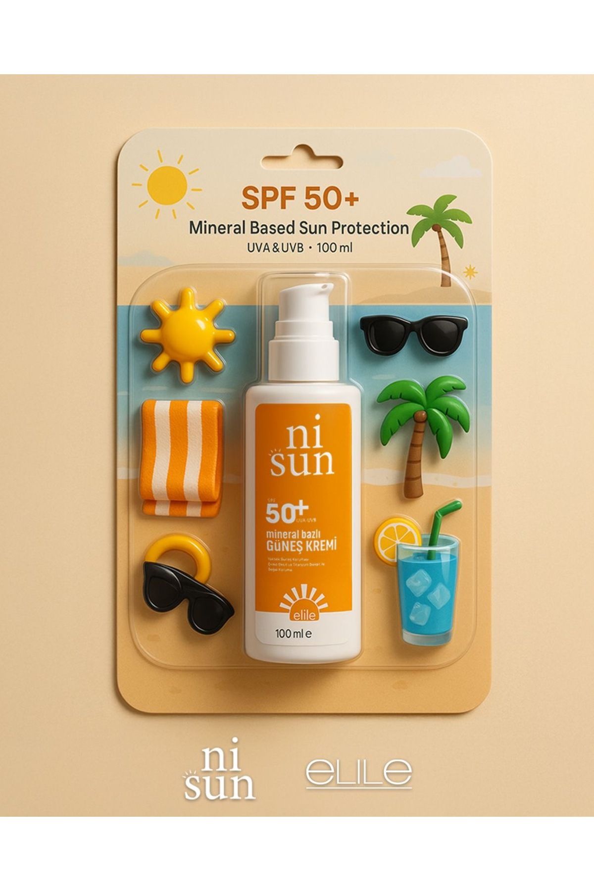 Elile-Nisun Mineral Sunscreen / Spf 50 / Uva & Uvb // 100 ml 2