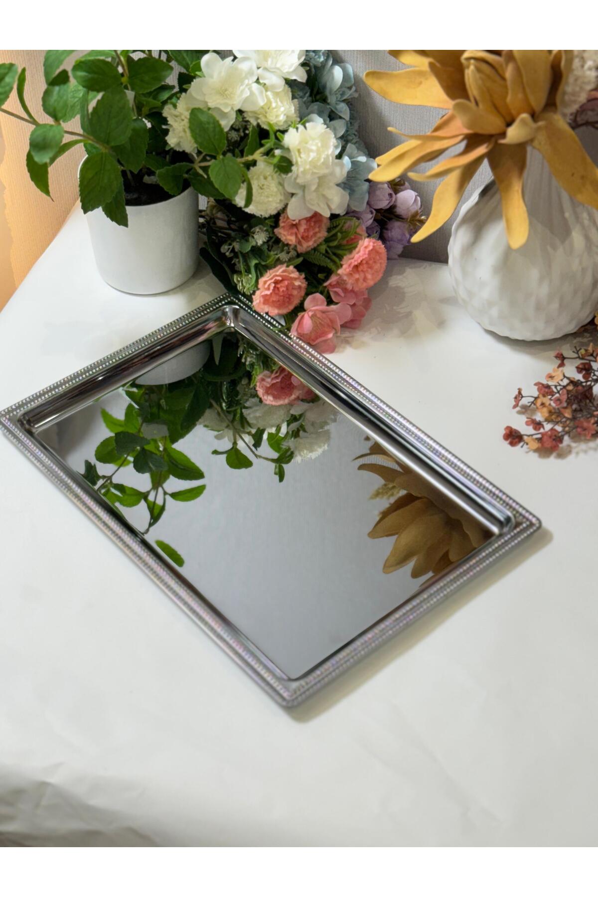 aljahwari طفرية تقديم مفرد بدون يد فضي صغير