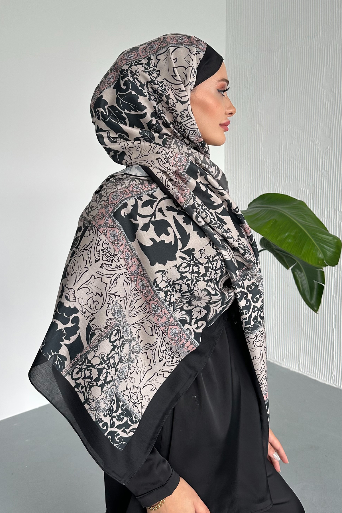 Stella Eşarp-Patch Ethnic Patterned Colorful Soft Cotton Shawl 5
