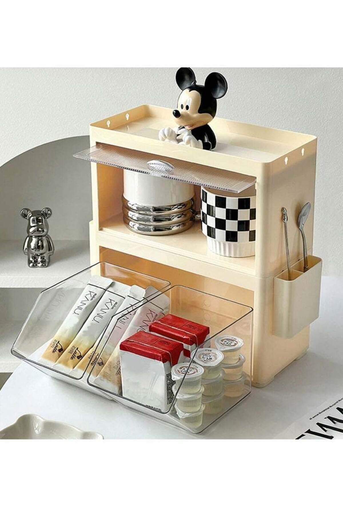 COOYA-Modern Style Tea Bag Box for Countertop, Stackable Design,Lightweight , Sturdy,for Office, Pantry 8