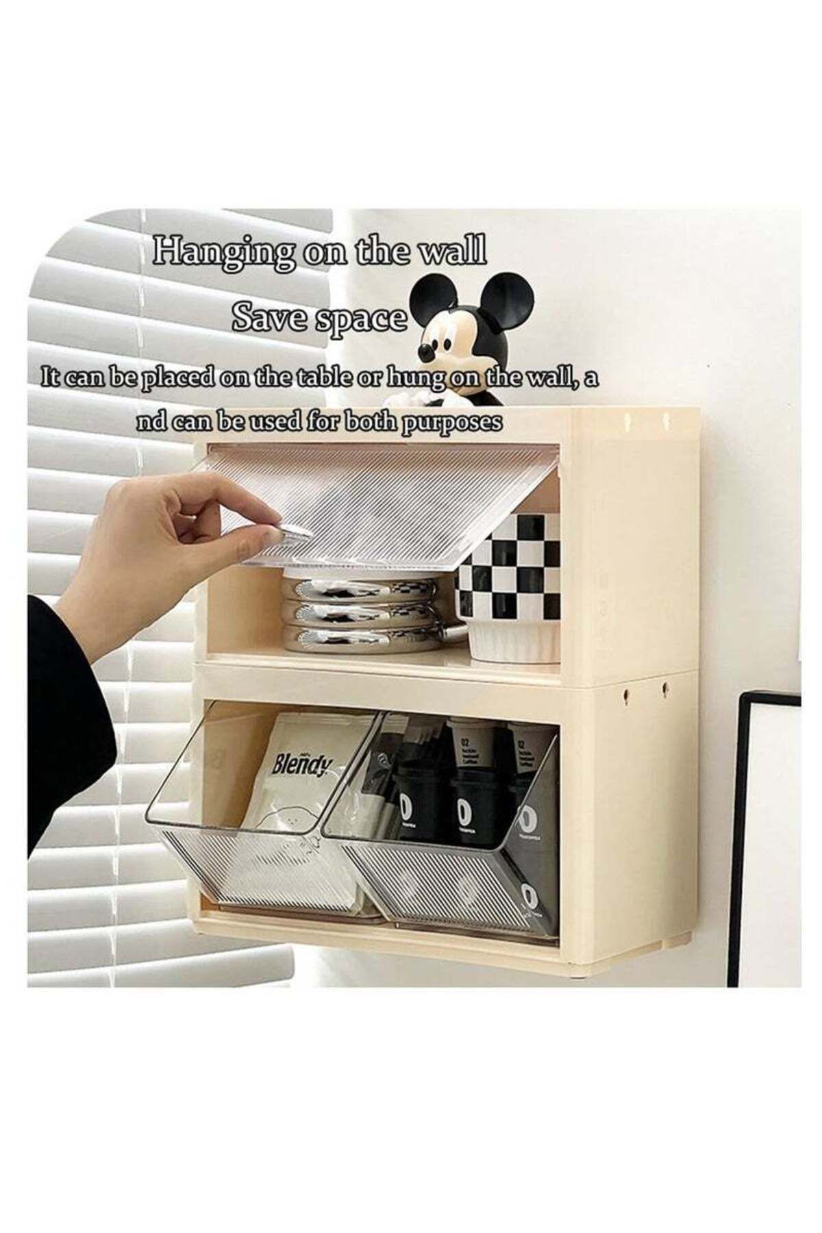COOYA-Modern Style Tea Bag Box for Countertop, Stackable Design,Lightweight , Sturdy,for Office, Pantry 3