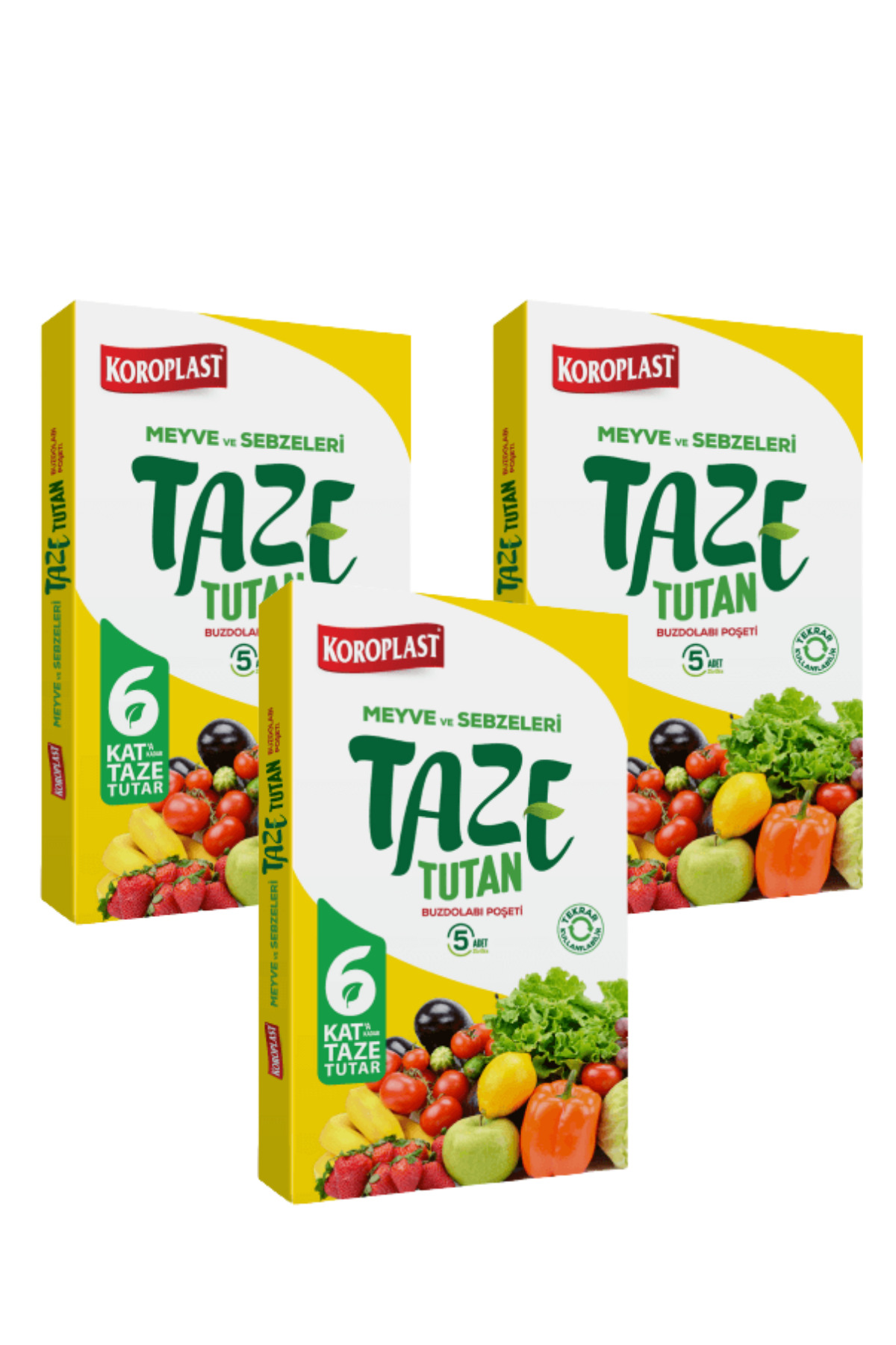 その他 koro Koroplast Taze Tutan Buzdolabı Poşeti - 3'lü - Fiyatı, Yorumları